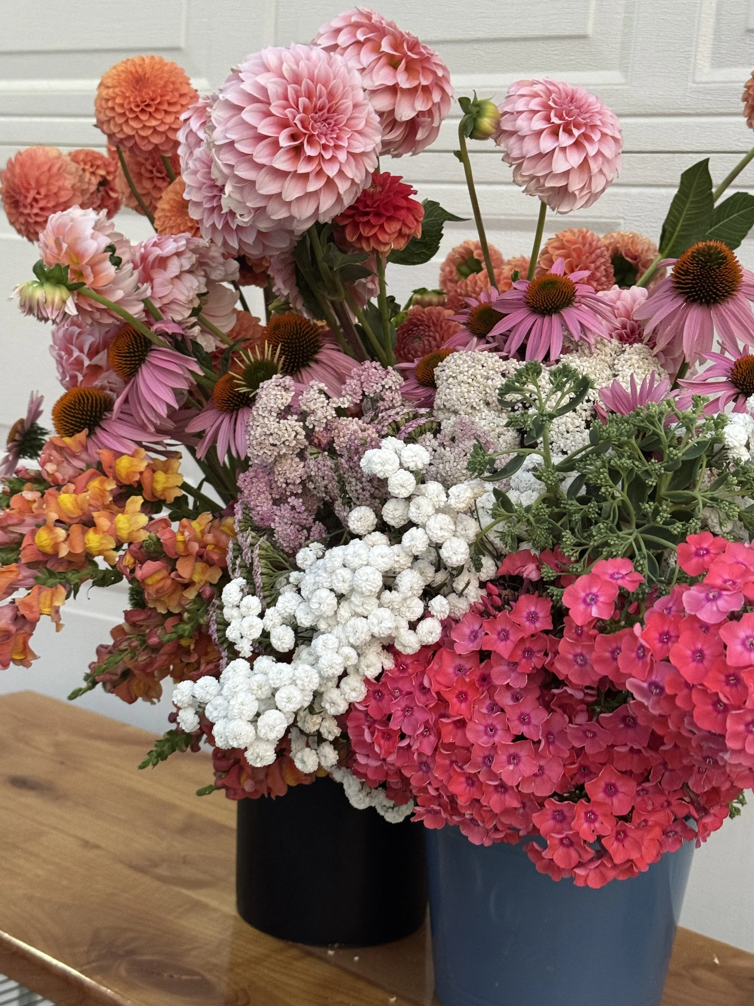 July Joyful DIY Buckets of Blooms by Ella June Gardens