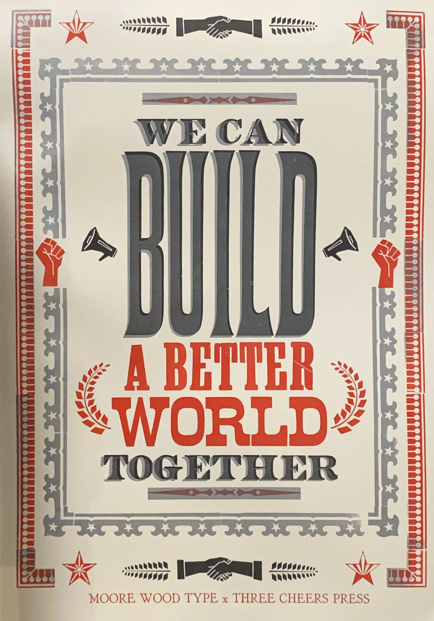 Three Cheers Press x Moore Wood Type Poster