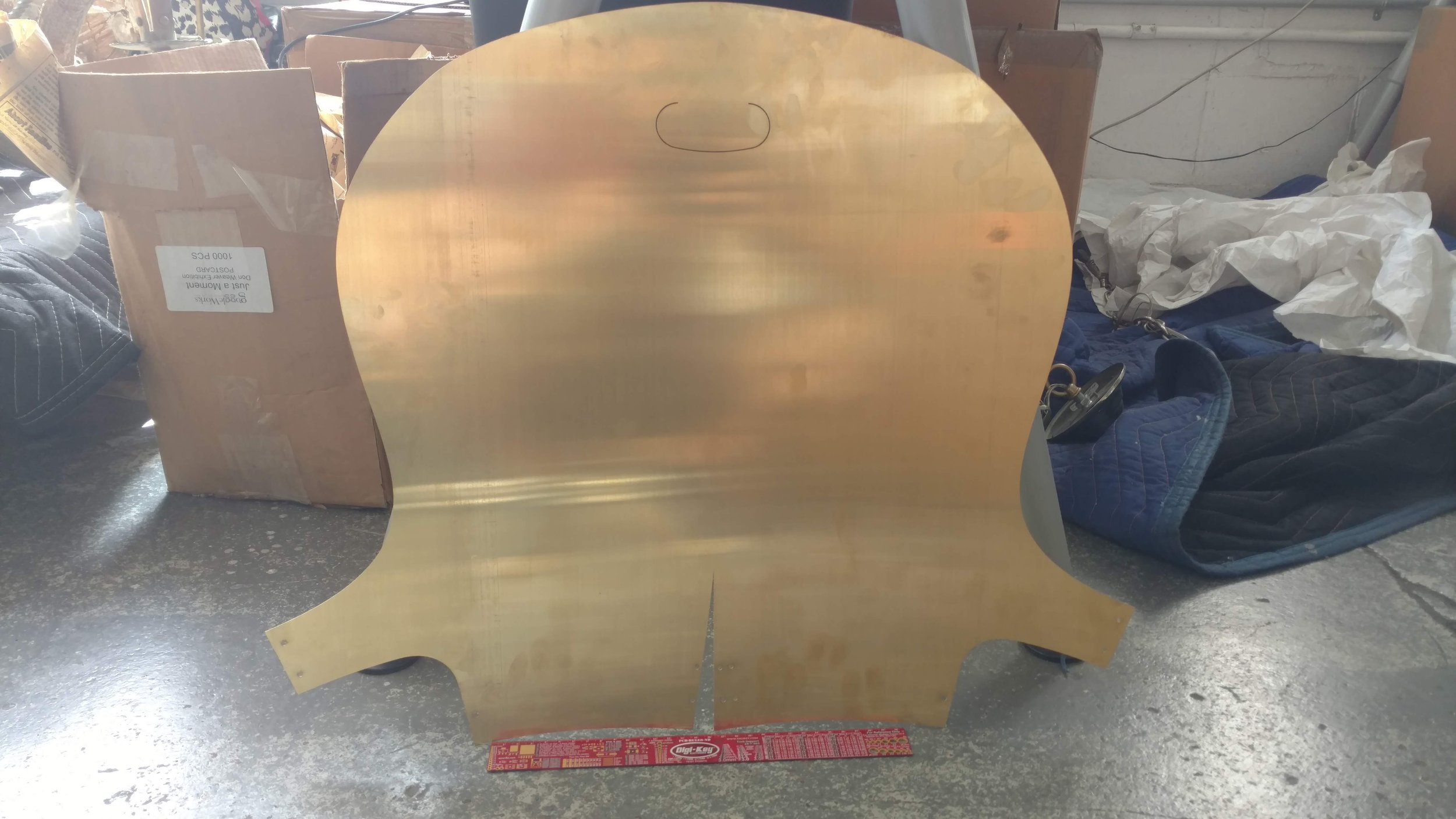 Shade First Article with not-yet-defined hole locations