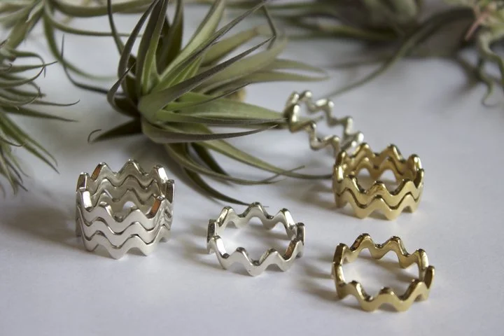Brass and Silver Rings