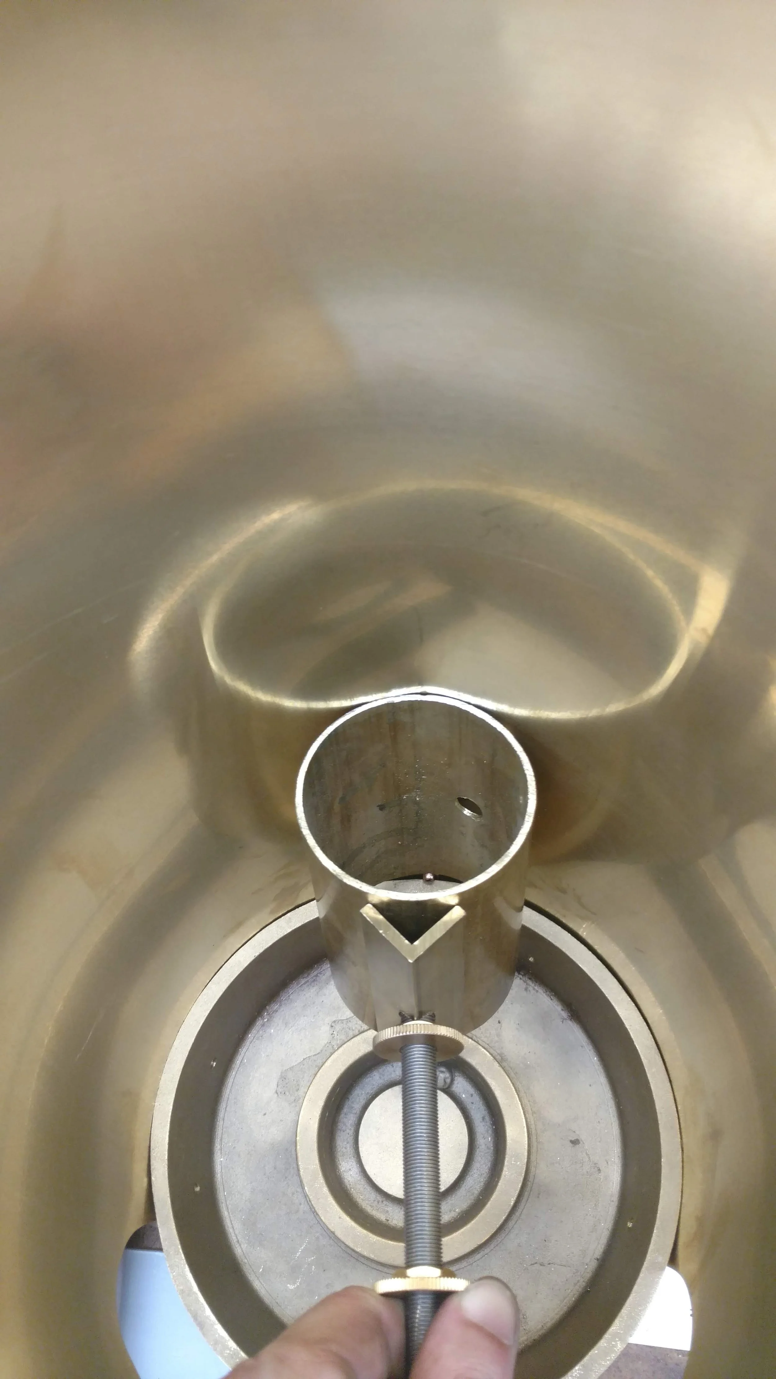 Form inside folded Brass Shade