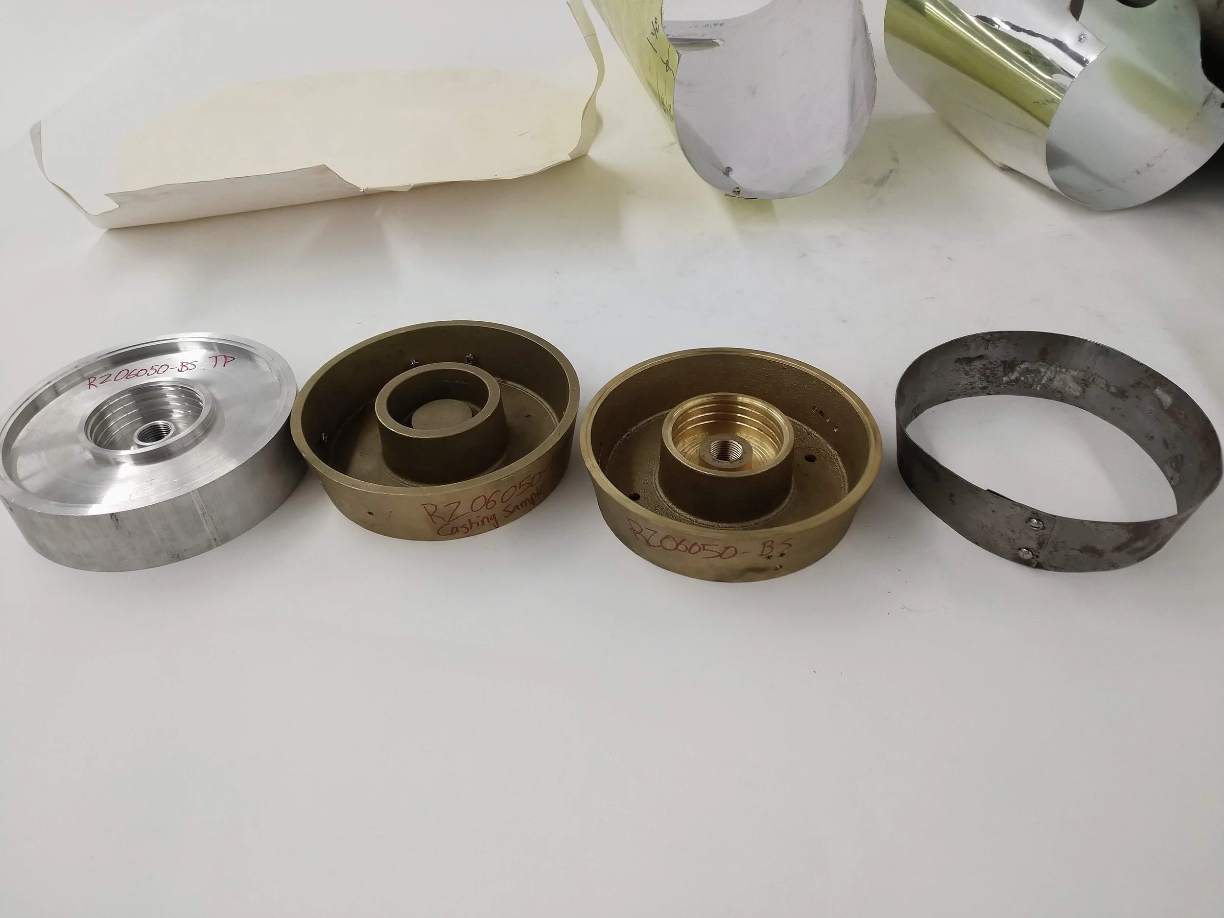 Aluminum, Brass, and thin Steel Bar Base Prototypes