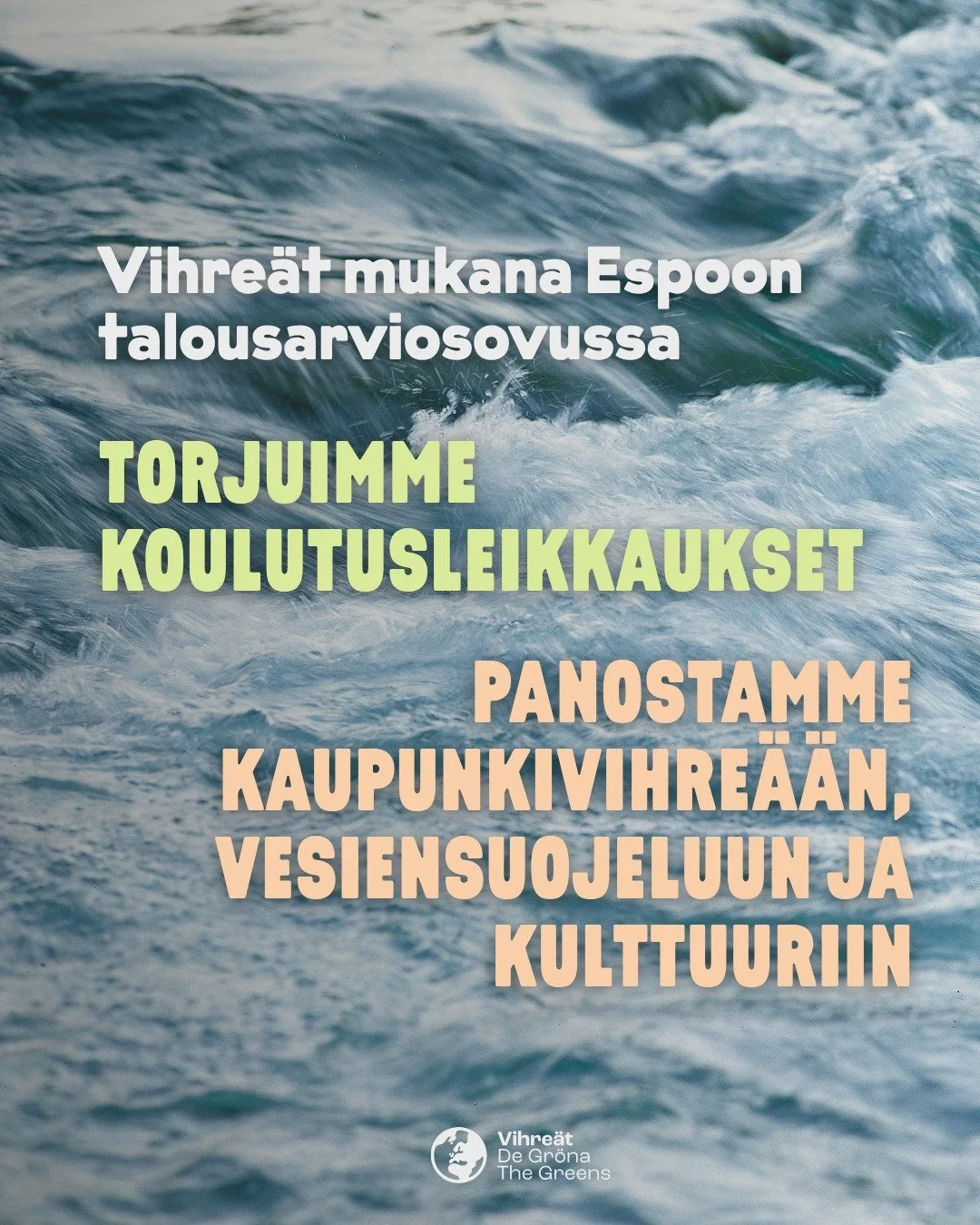 Espoon valtuustoryhm&auml;t ovat p&auml;&auml;sseet sopuun vuoden 2026 talousarviosta. Sovussa ovat mukana kaikki puolueet Perussuomalaisia lukuunottamatta.

&ldquo;Vihre&auml;t l&auml;hti neuvotteluihin torjumaan opetukseen kohdistuneet leikkaukset.