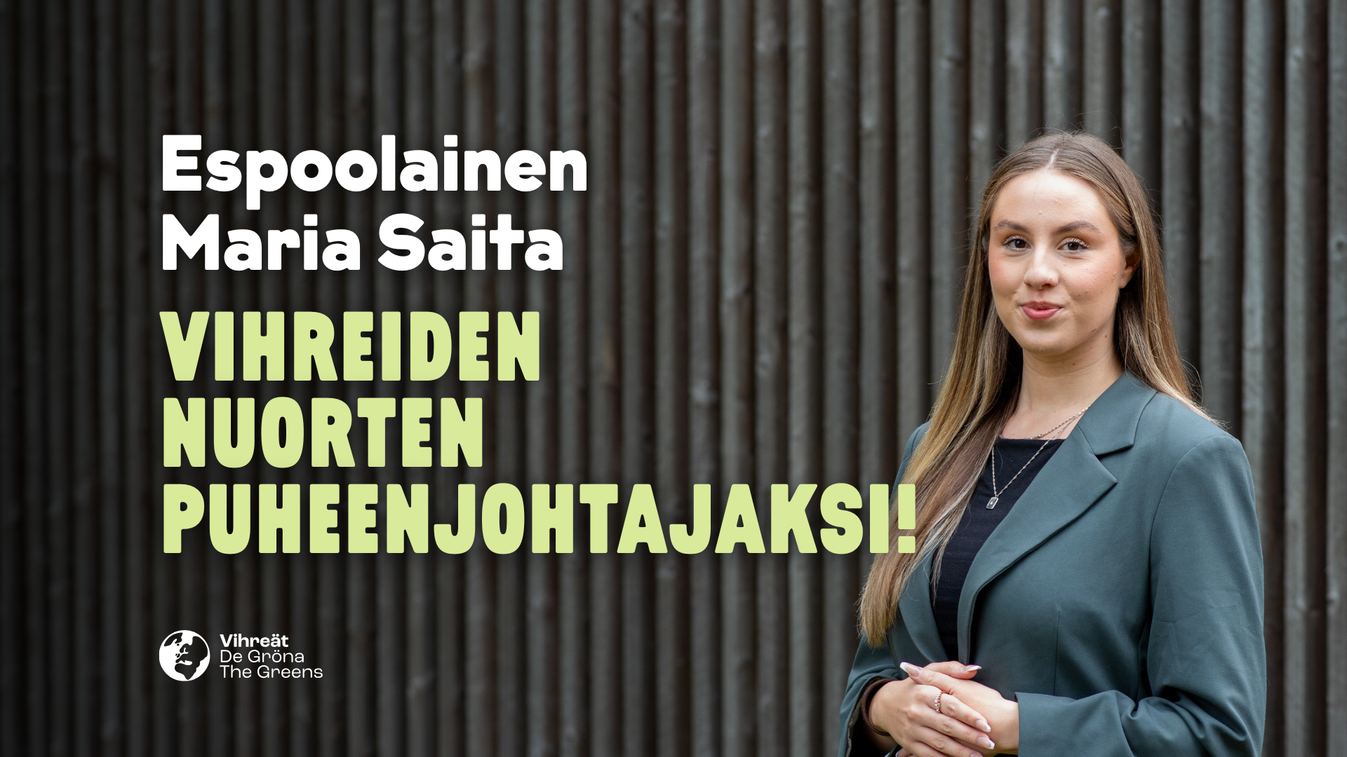 Espoolainen Maria Saita Vihreiden nuorten puheenjohtajaksi