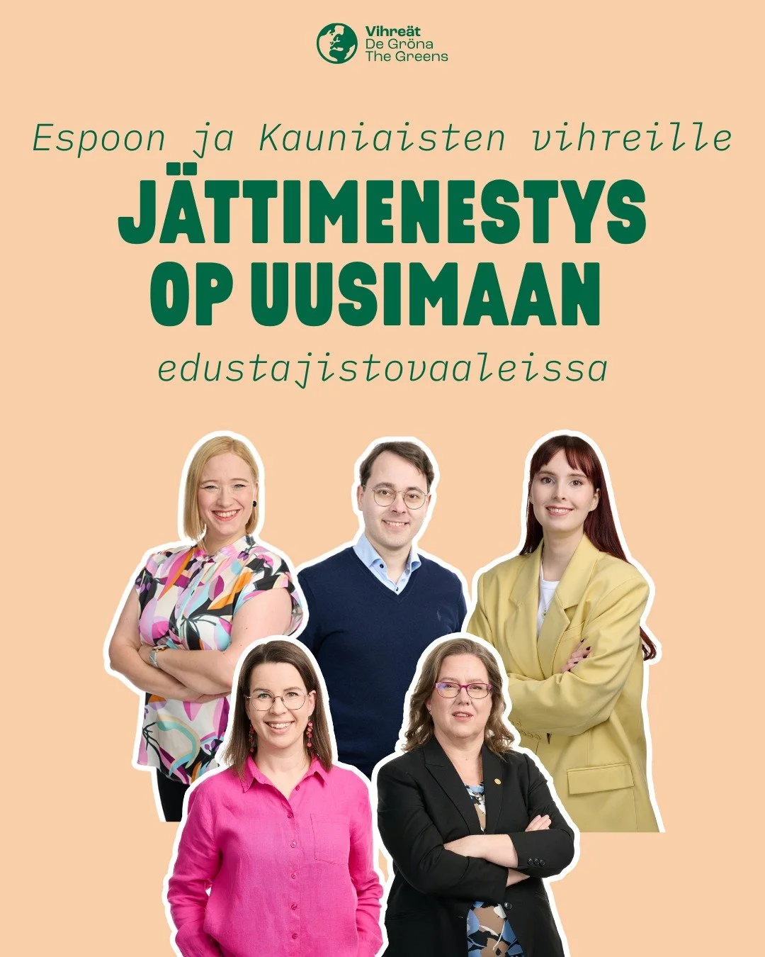 Vihreille erinomainen tulos OP Uusimaan edustajistovaaleissa Espoossa ja Kauniaisissa 🎉

OP Uudenmaan edustajistovaalit on k&auml;yty. 3/18 valtuutetusta, ja 2/5 varavaltuutetusta ovat vihreist&auml; Espoon ja Kauniaisten vaalipiiriss&auml;!

Edusta