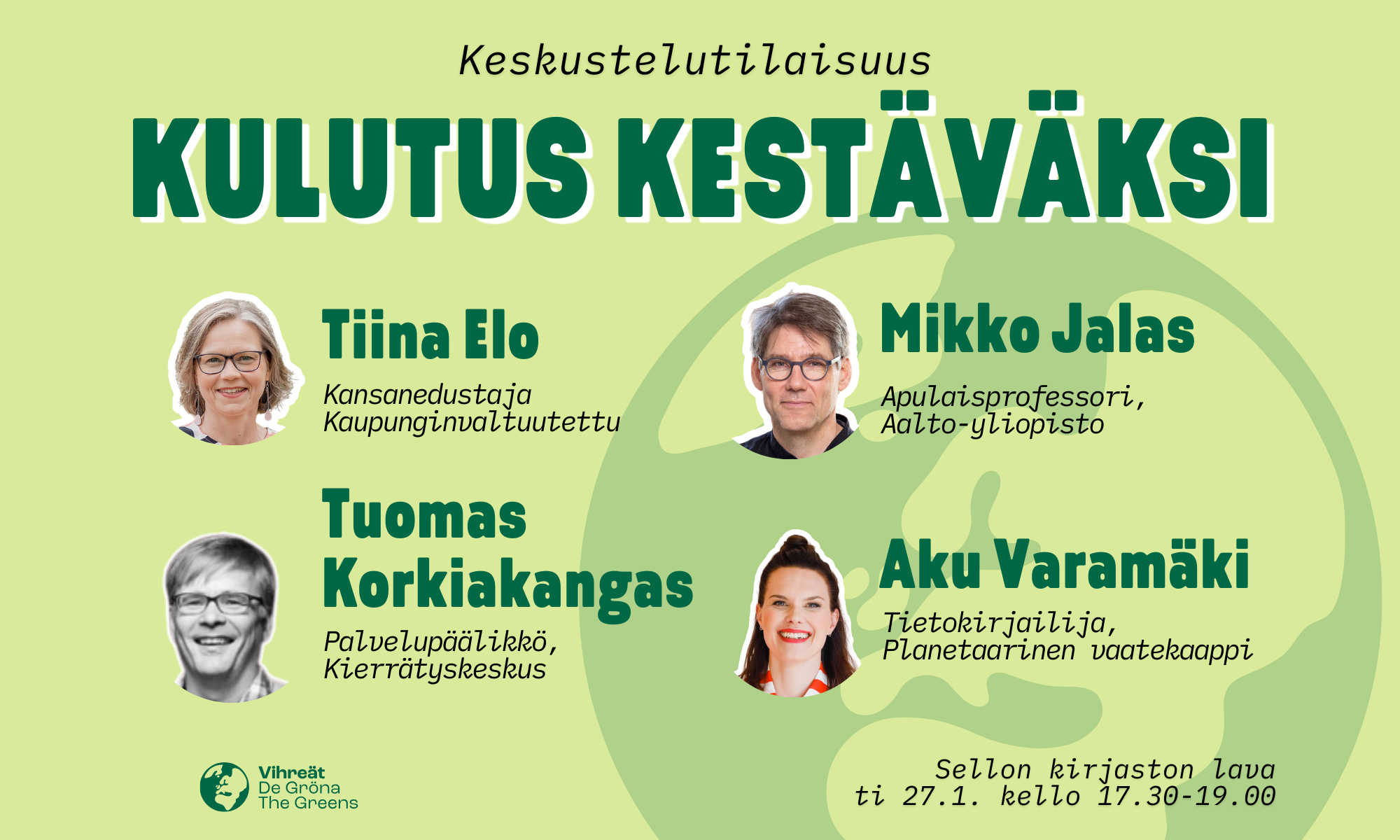 Keskustelutilaisuus: kulutus kestäväksi