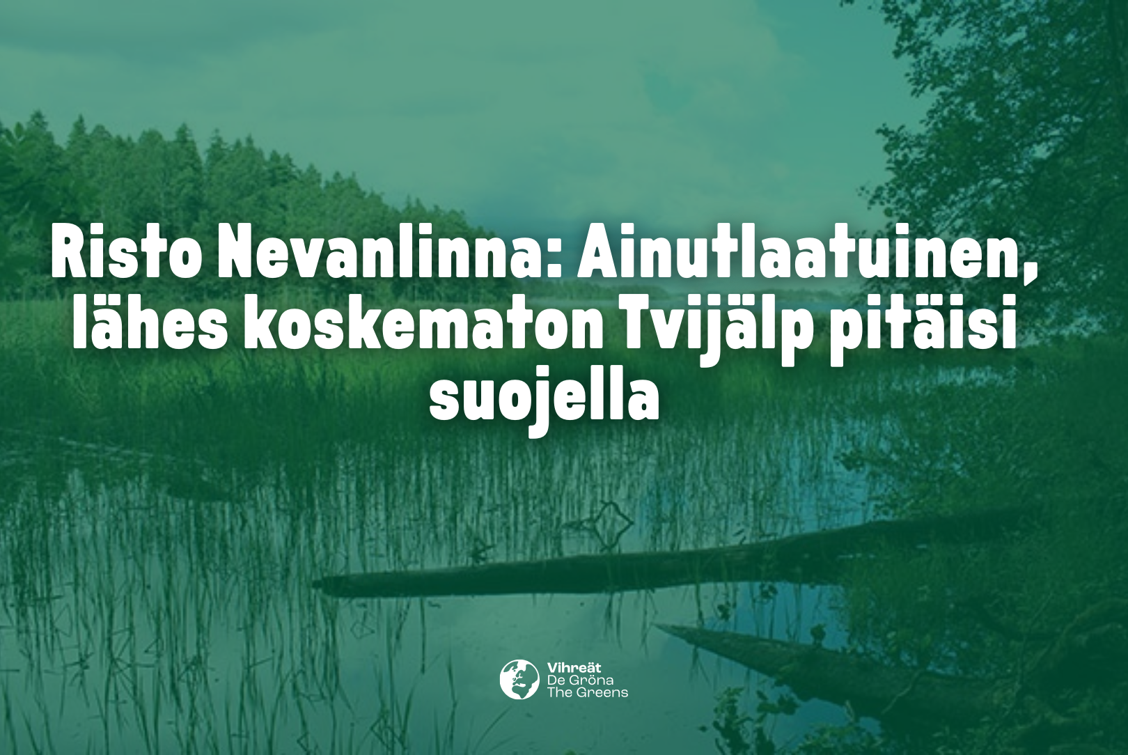 Risto Nevanlinna: Ainutlaatuinen, lähes koskematon Tvijälp pitäisi suojella