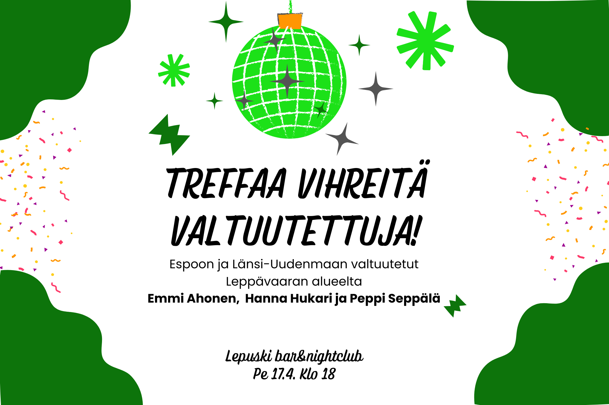 Treffaa vihreitä valtuutettuja!