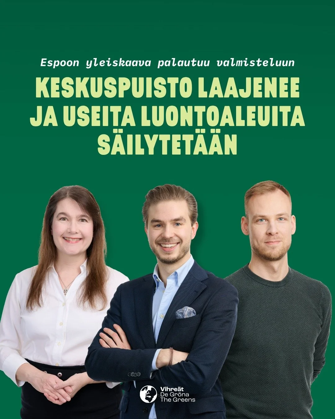 Espoon kaupunkisuunnittelulautakunta palautti yleiskaava 2060 -ehdotuksen valmisteluun kokouksessaan 22.4.2026. Palautus turvaa Keskuspuiston laajentumisen ja kymmeni&auml; l&auml;hiluontokohteita ymp&auml;ri Espoota s&auml;ilytt&auml;en samalla jouk