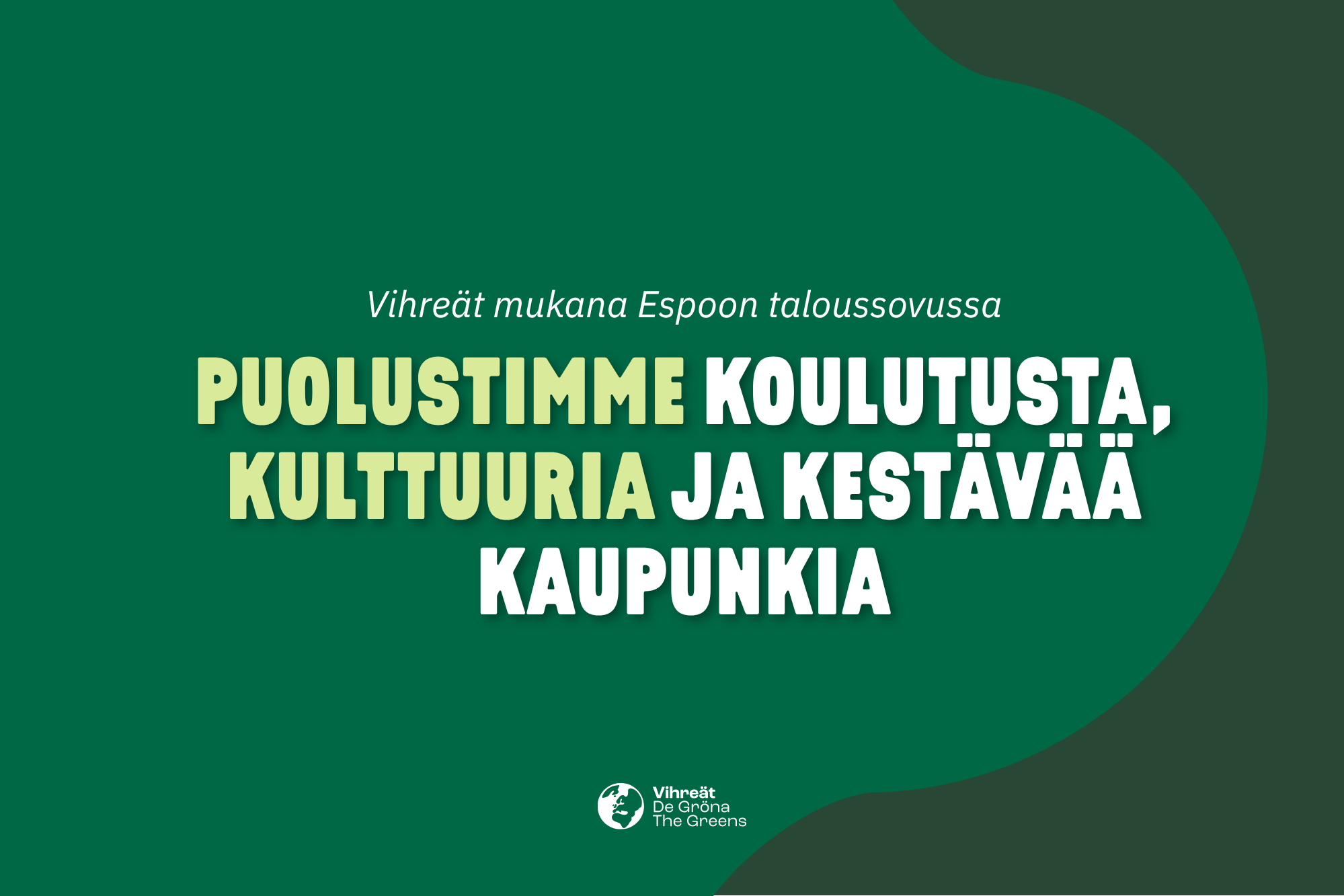 Vihreät mukana Espoon taloussovussa - puolustimme lasten ja nuorten palveluita, kulttuuria ja kestävää kaupunkia