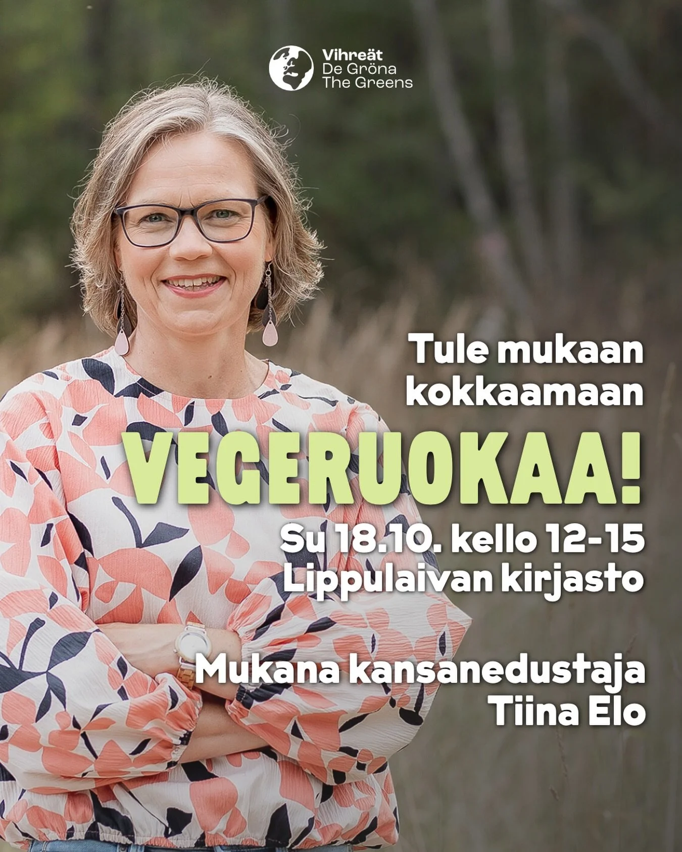 Kiinnostaisiko sinua oppia kokkaamaan kasvisruokaa? Oletko osallistumassa vegaanihaasteeseen, mutta kaipaisit lis&auml;&auml; inspiraatiota? Siin&auml; tapauksessa tervetuloa hakemaan syksyn parhaat vegeruokavinkit sunnuntaina 18.10. kello 12-15!

Ko