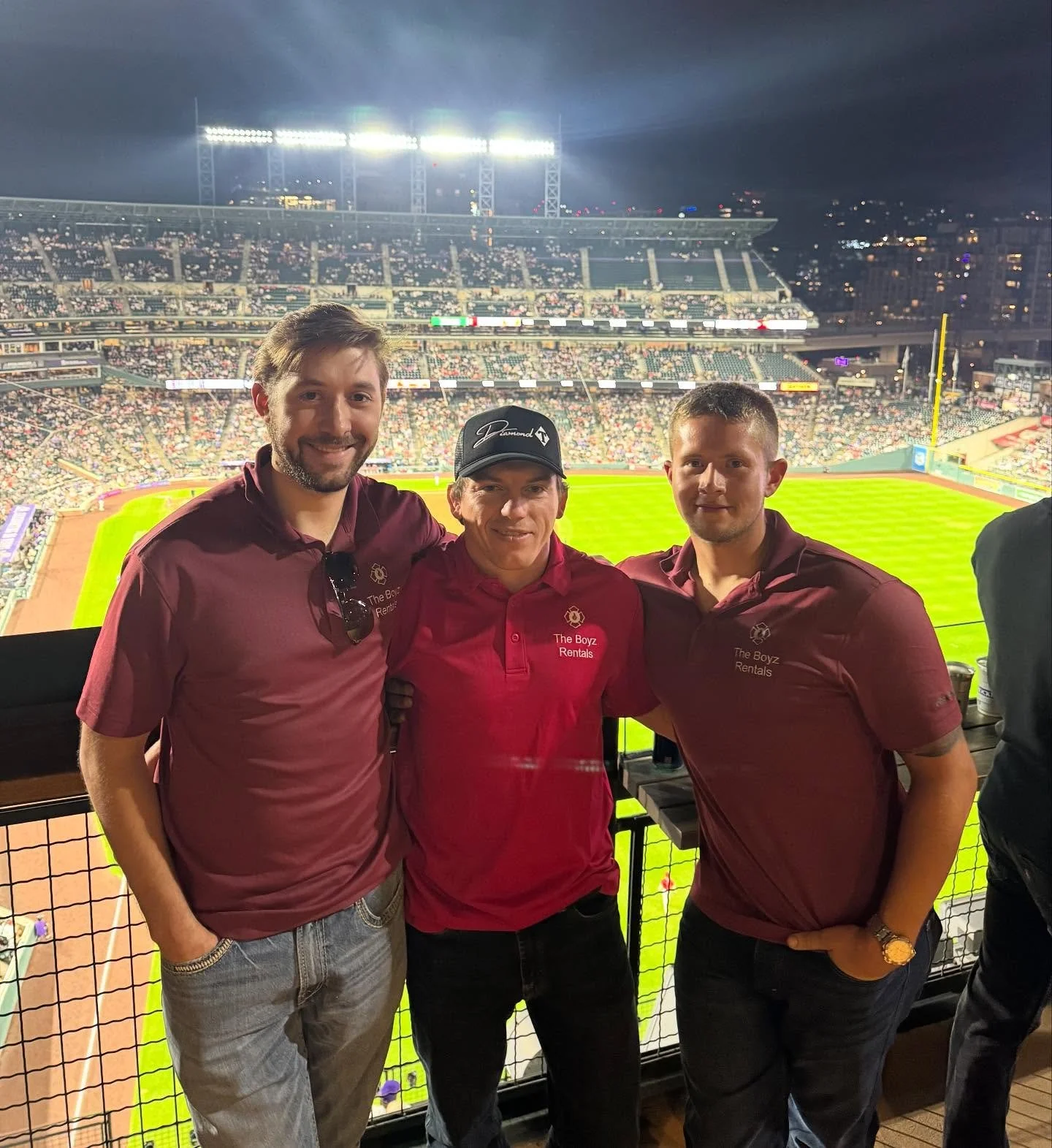 The Boyz in public!! (Watch out). Tonight we got the honor to attend the American Rental Associations outing at the Colorado Rockies game. It was an amazing experience to meet and great a lot of other local rental owner/operators. The knowledge, help