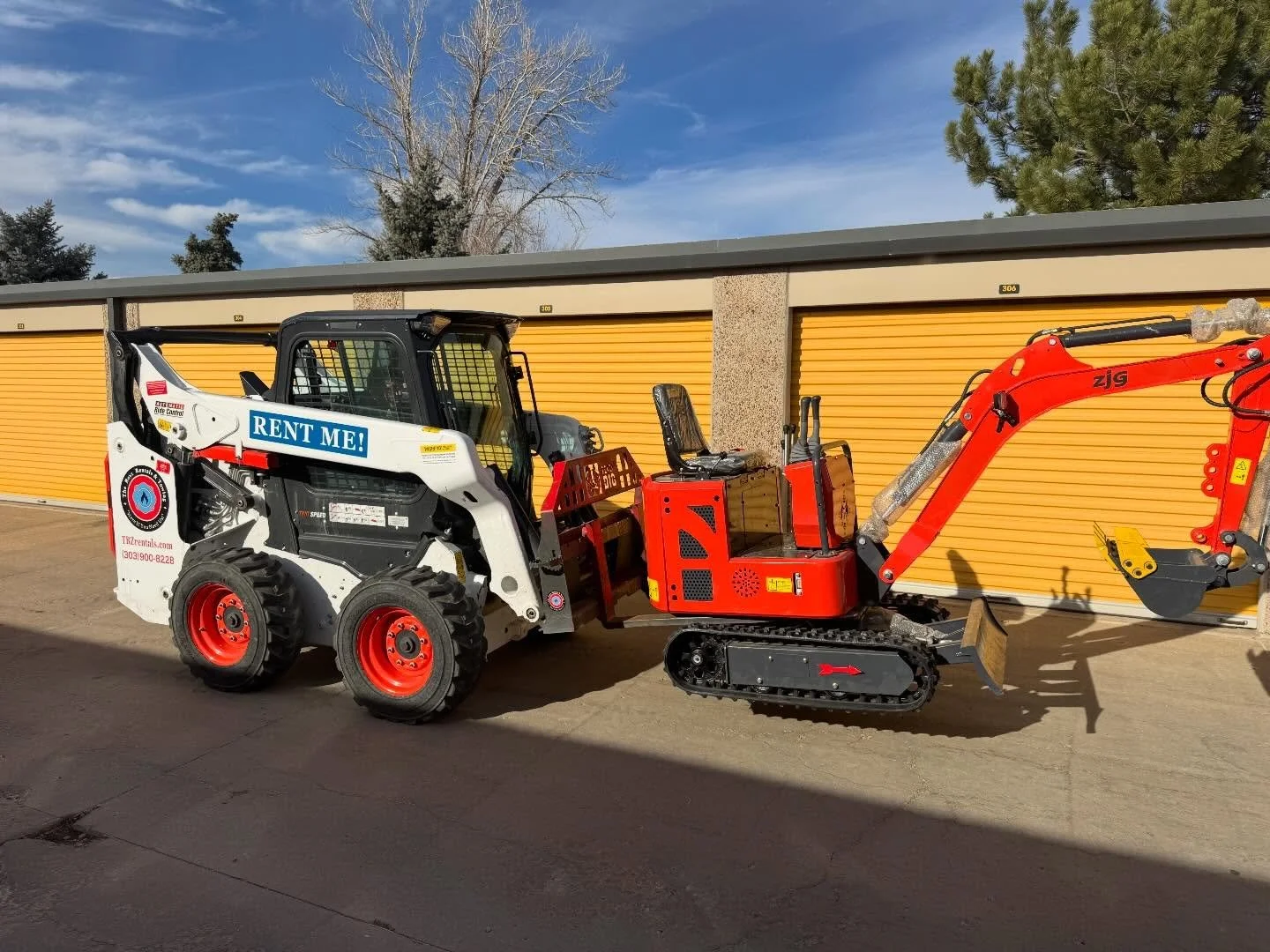 Getting it done! Last week The Boyz transported a few machines and attachments a customer of ours won at an auction in Colorado Springs. We loaded, secured, transported, unloaded, and safely placed the items in his storage unit here in Lakewood. Anot