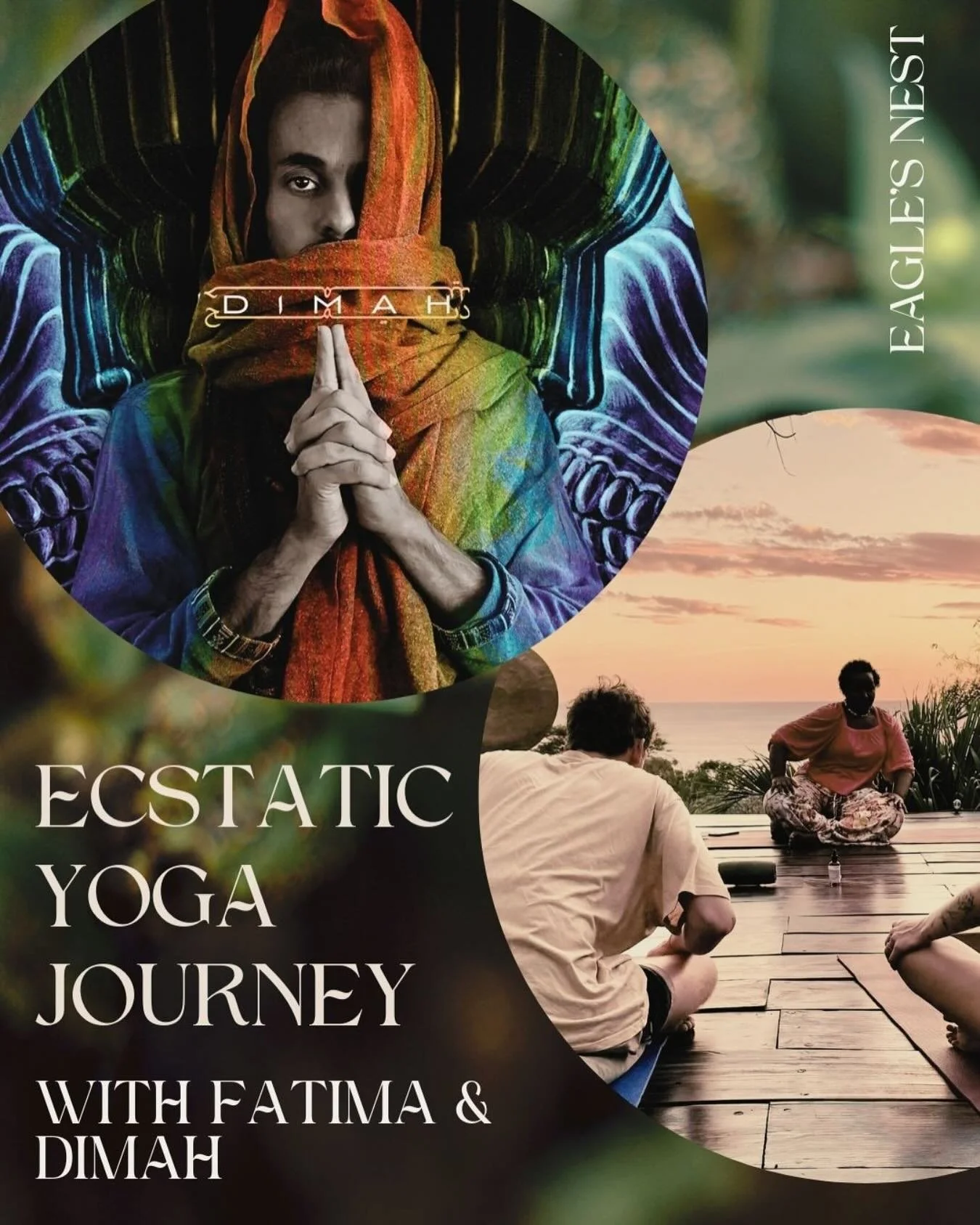 Eagles Nest 🦅🪺 Tomorrow at 2:30pm | come join Fatima and me for a Journey of Yoga, Cacao and Dance 🧘&zwj;♀️☕️💃 love you all &hearts;️