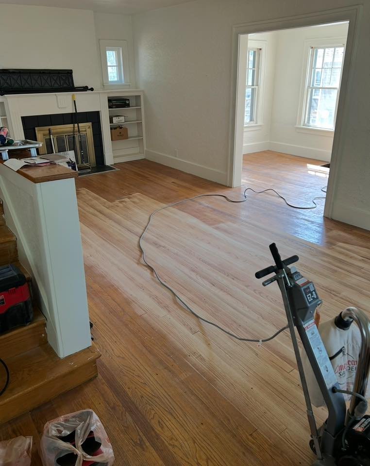 Refinished original wood floors