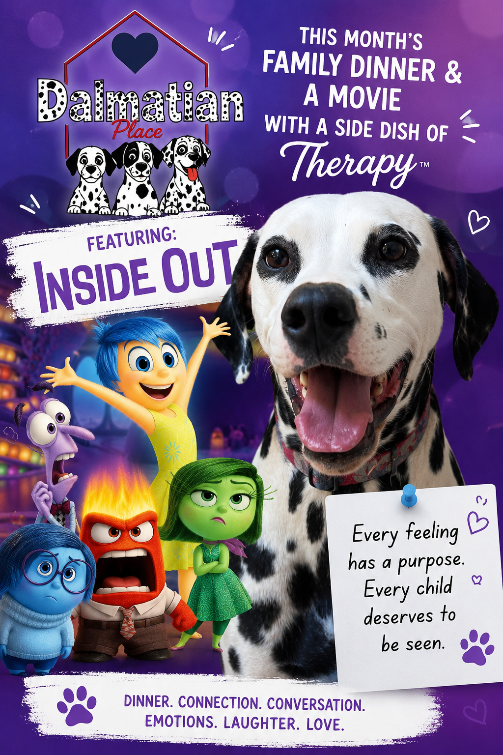 inside out family movie night with a side dish of therapy