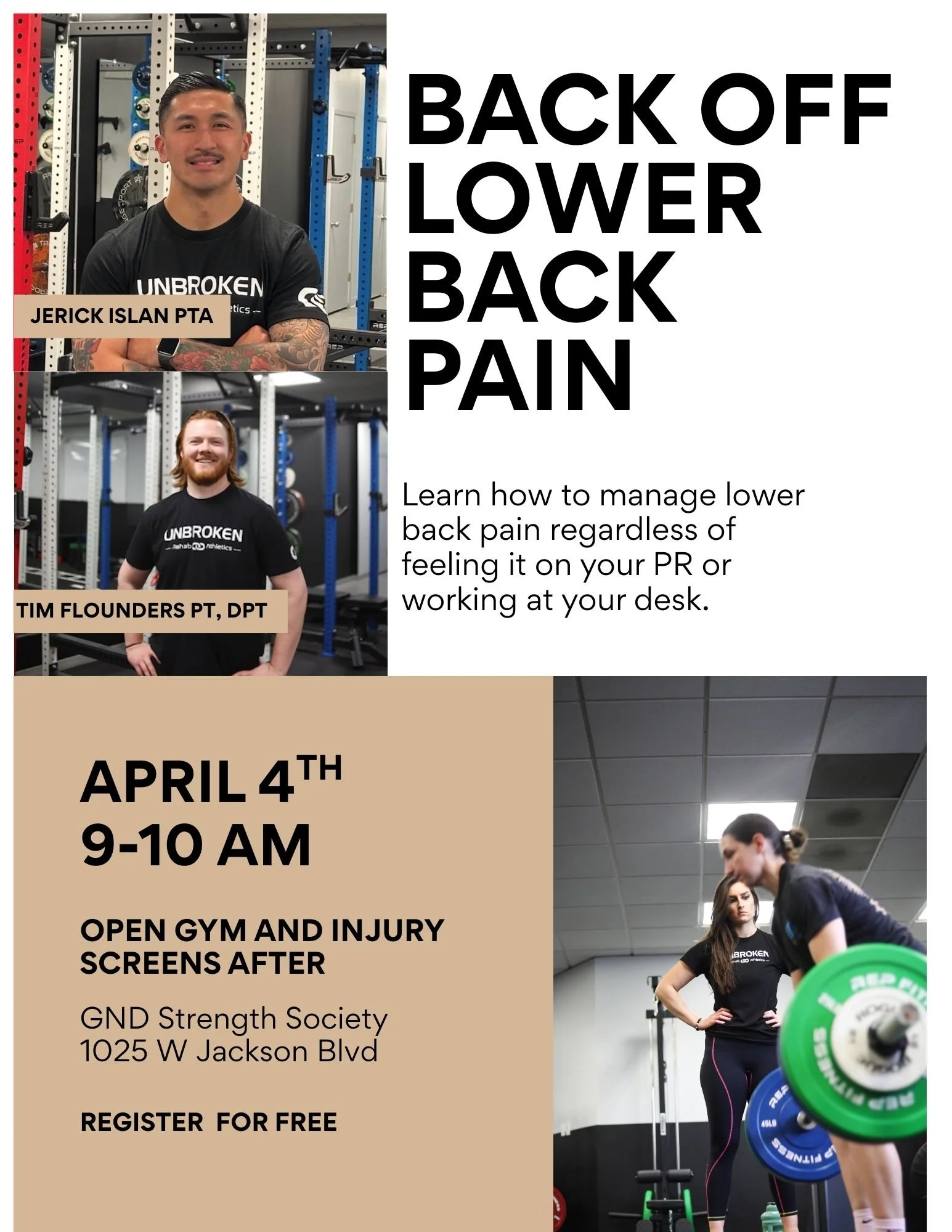 Free Low Back Pain Seminar