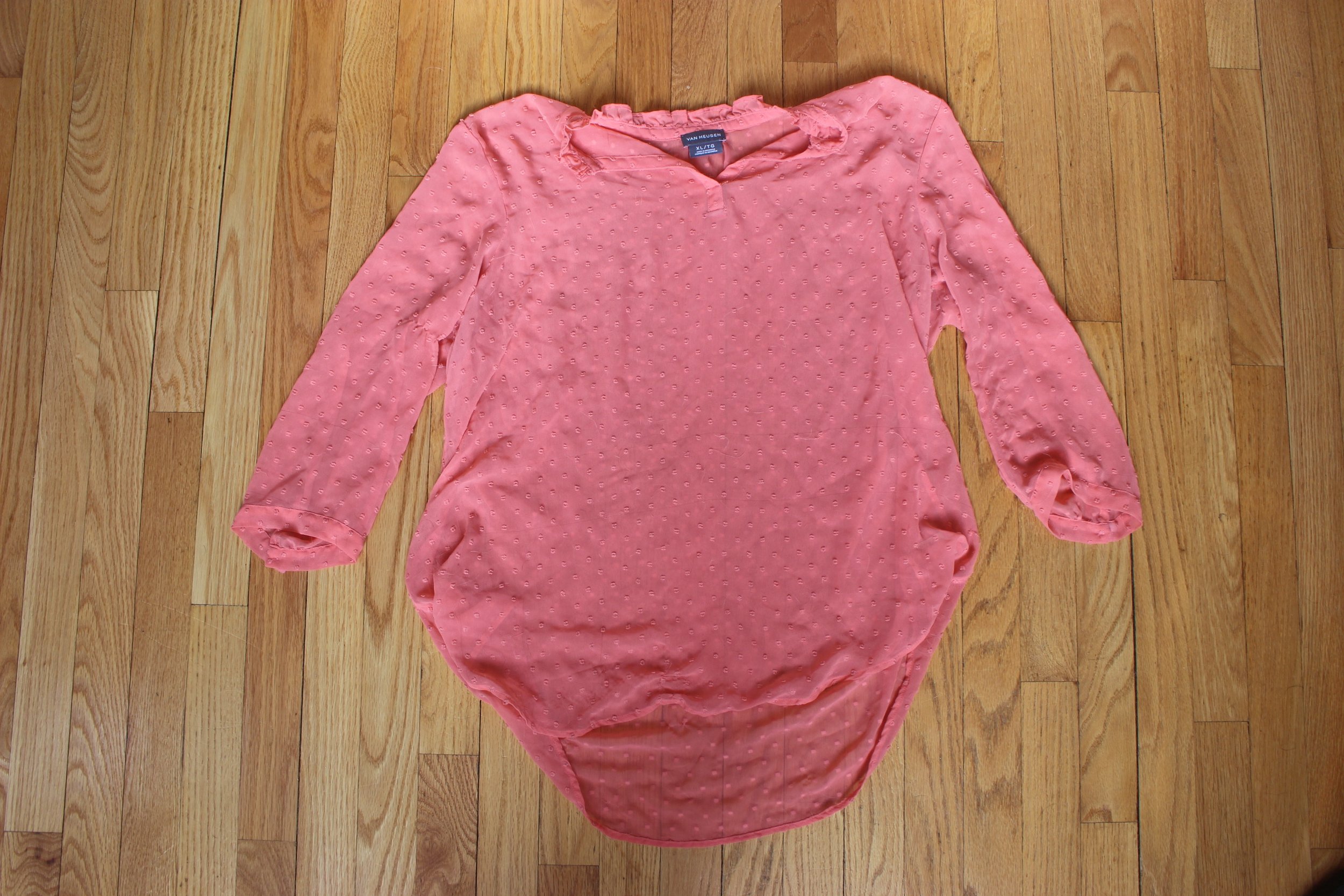 Van Heusen Coral Sheer Blouse – Size XL
