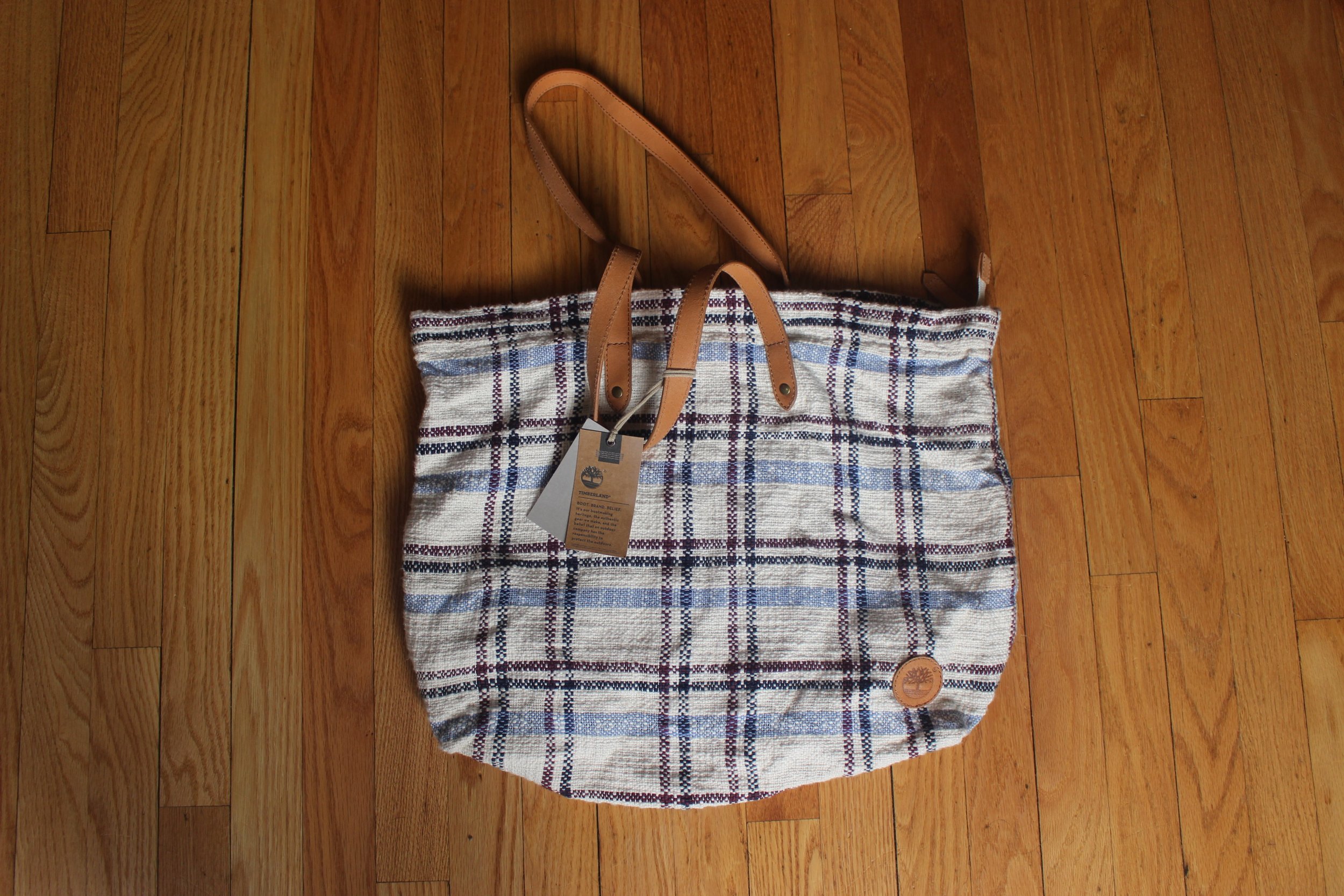Timberland Plaid Woven Tote Bag – NWT