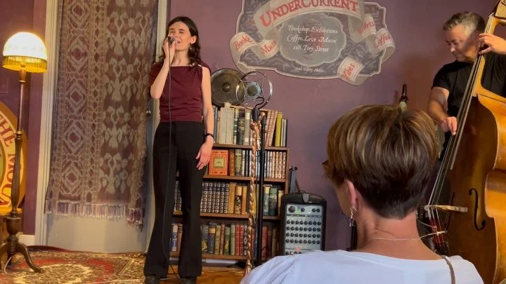 Had a great time singing with @nicktipping and @ayrtonfoote the other weekend at @undercurrent_books.🕺