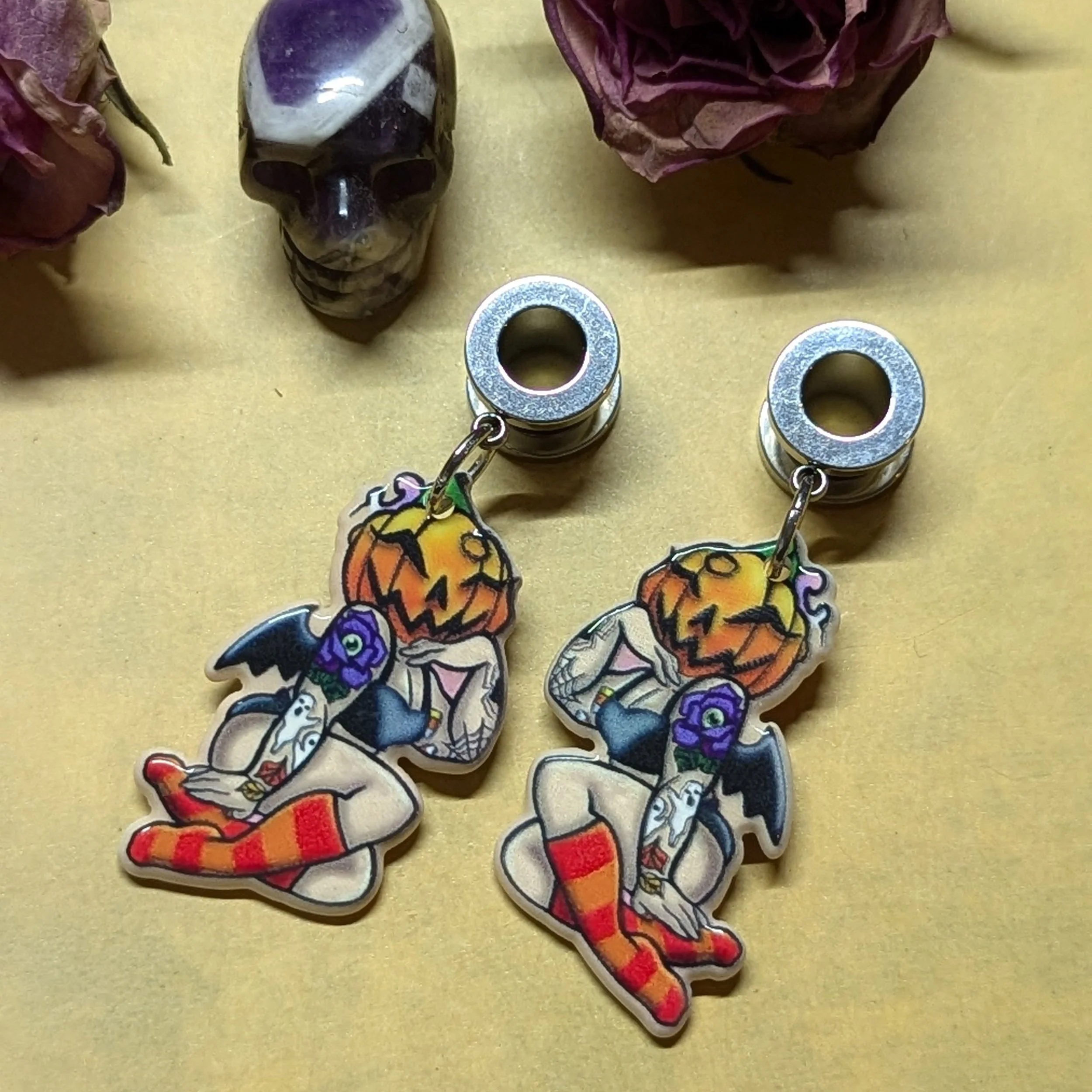 Sexy Halloween dangle gauges