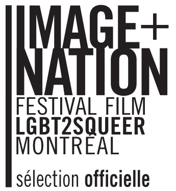 Black text reading "IMAGE+NATION FESTIVAL FILM LGBT2SQUEER MONTREAL selection officielle" 