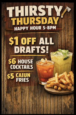Thursday Happy Hours