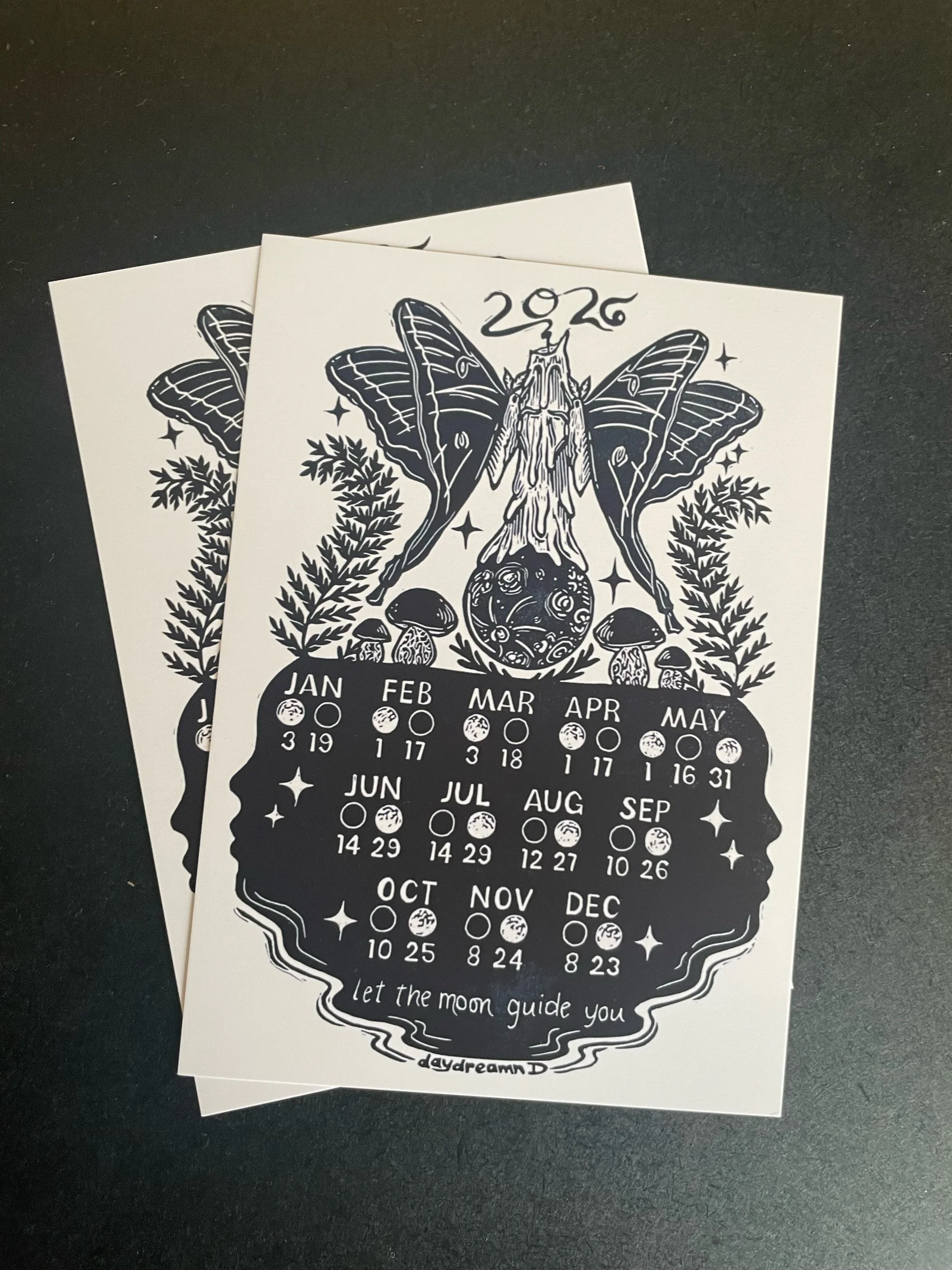 2026 Lunar Calendar block print