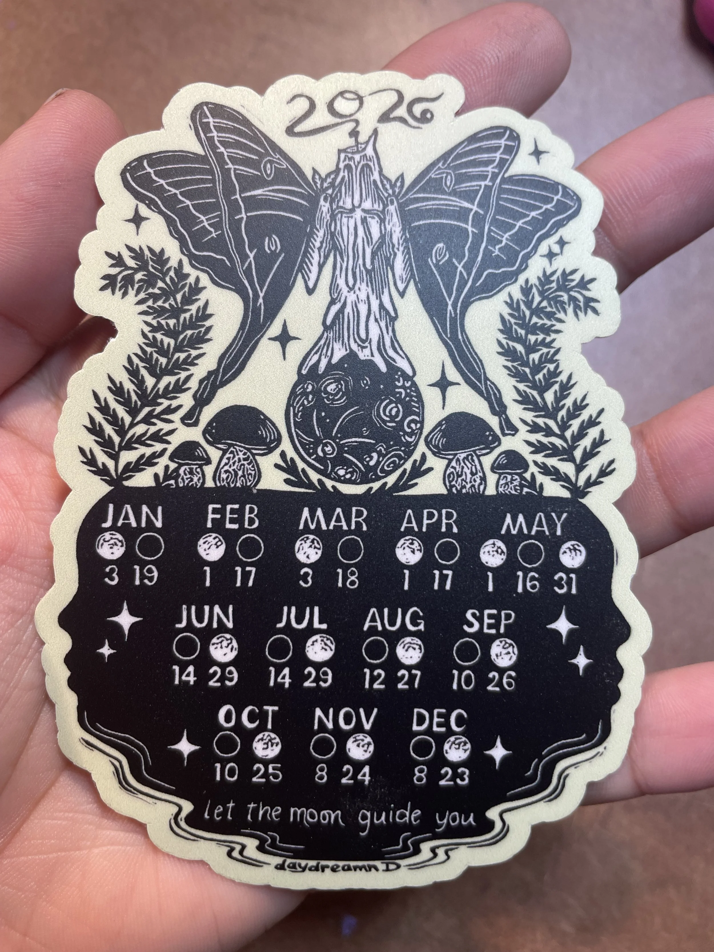 2026 lunar calendar sticker