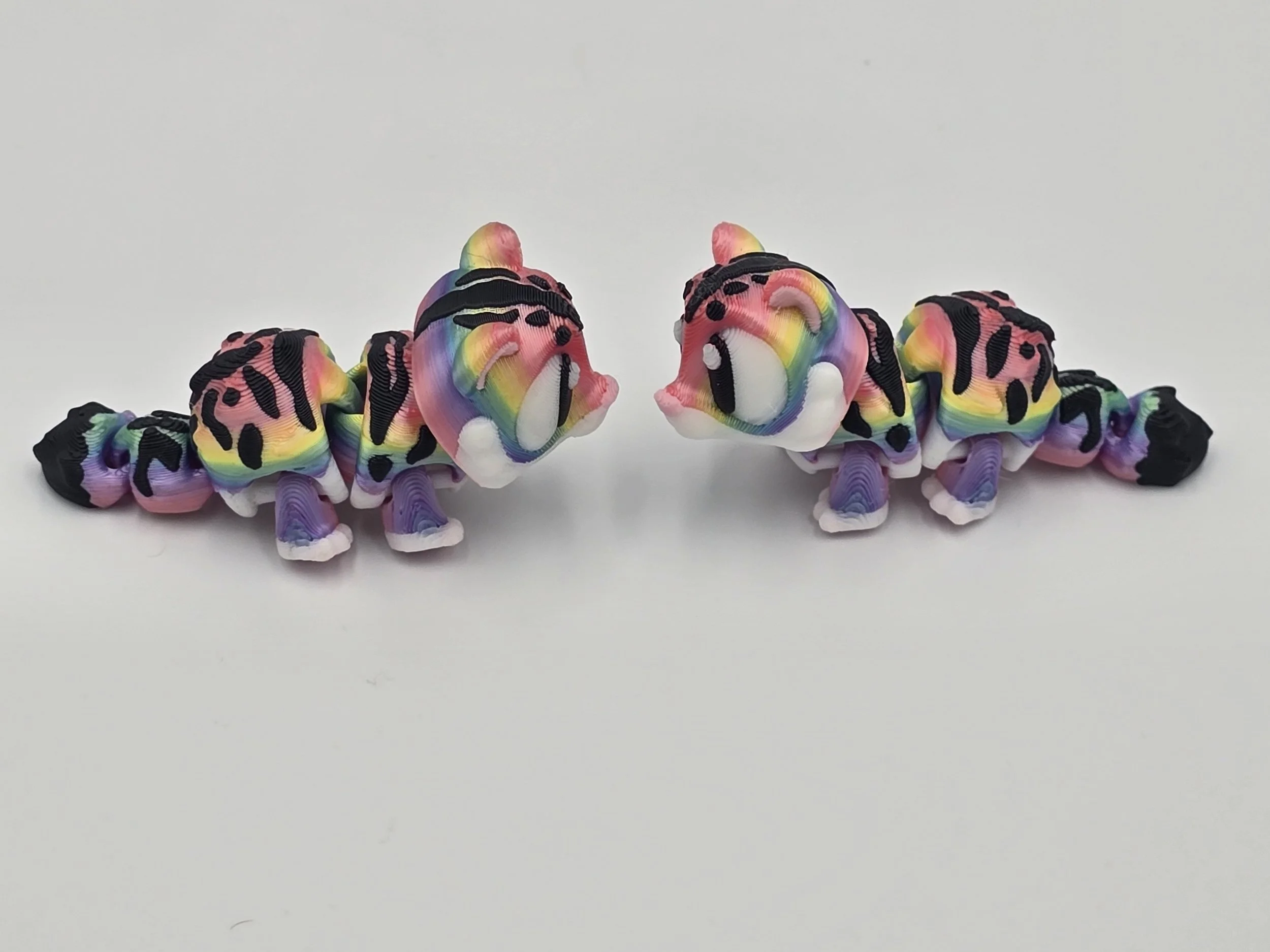 Rainbow Tiger – 3D Printed Flexi Collectible