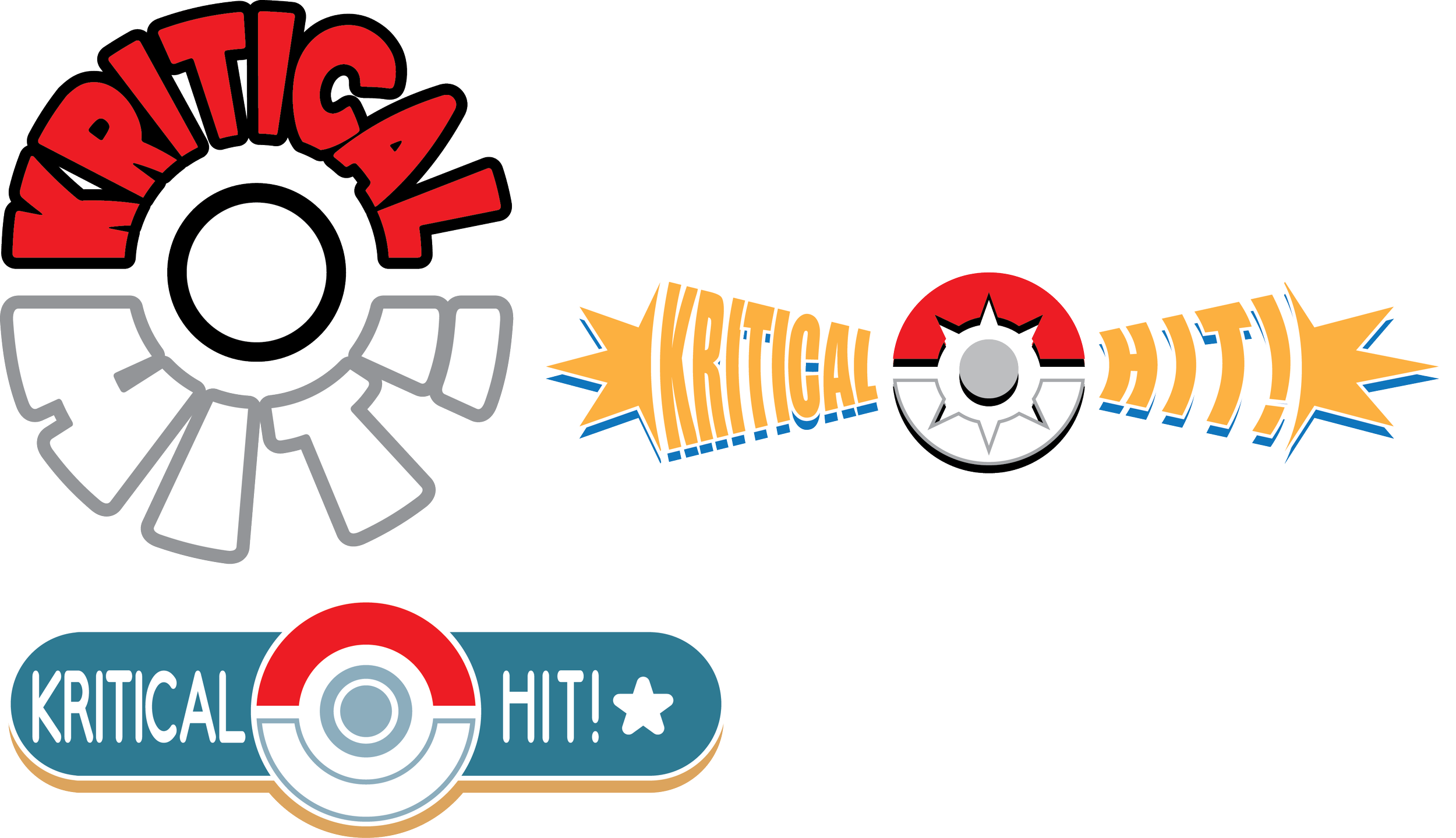 Logo designs for an independent fashion/accessories seller that focuses on Pokemon and other video game merchandise
