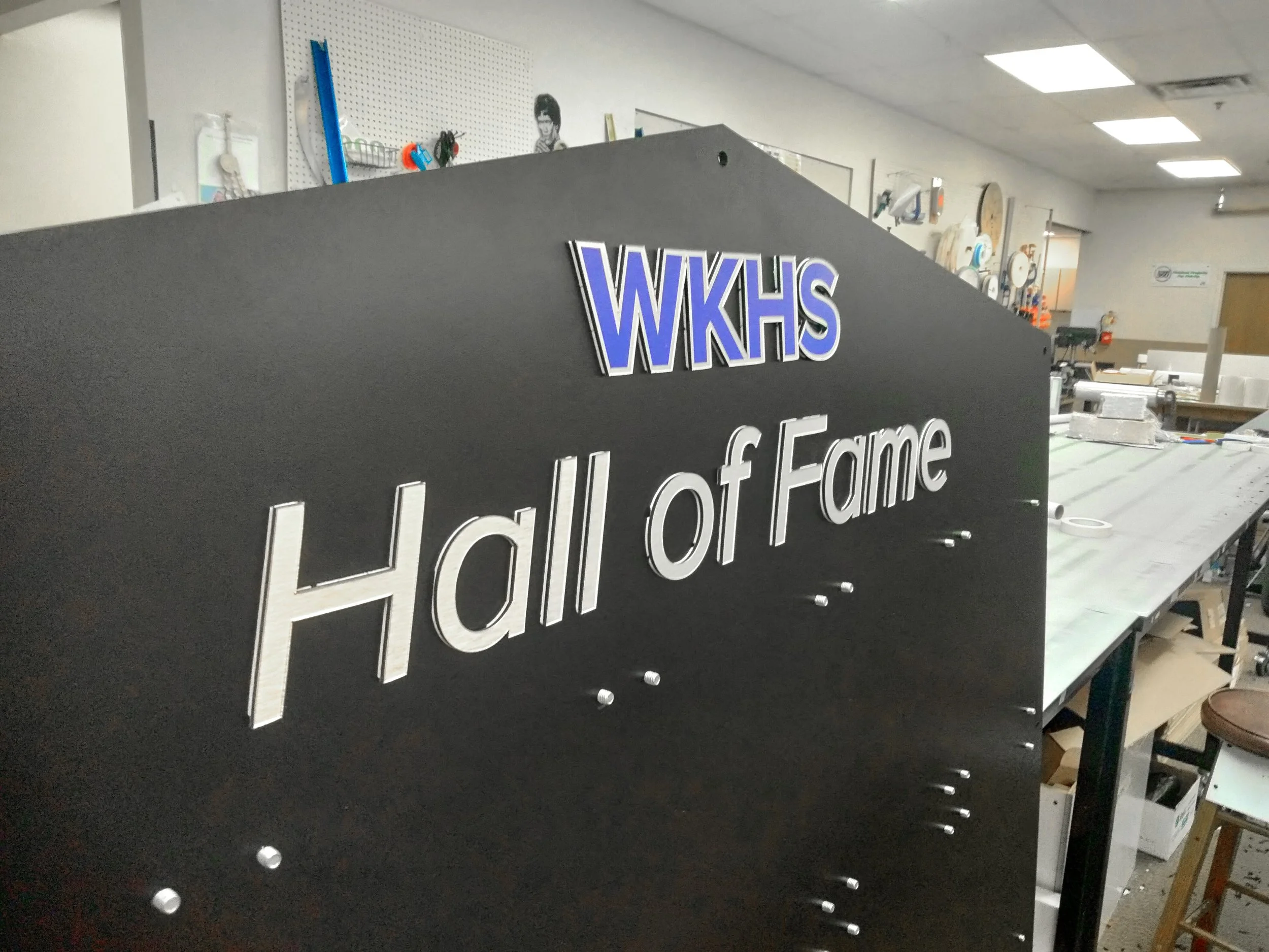 Coro + Aluminum-decal sign produced for Worthington Kilbourne High School