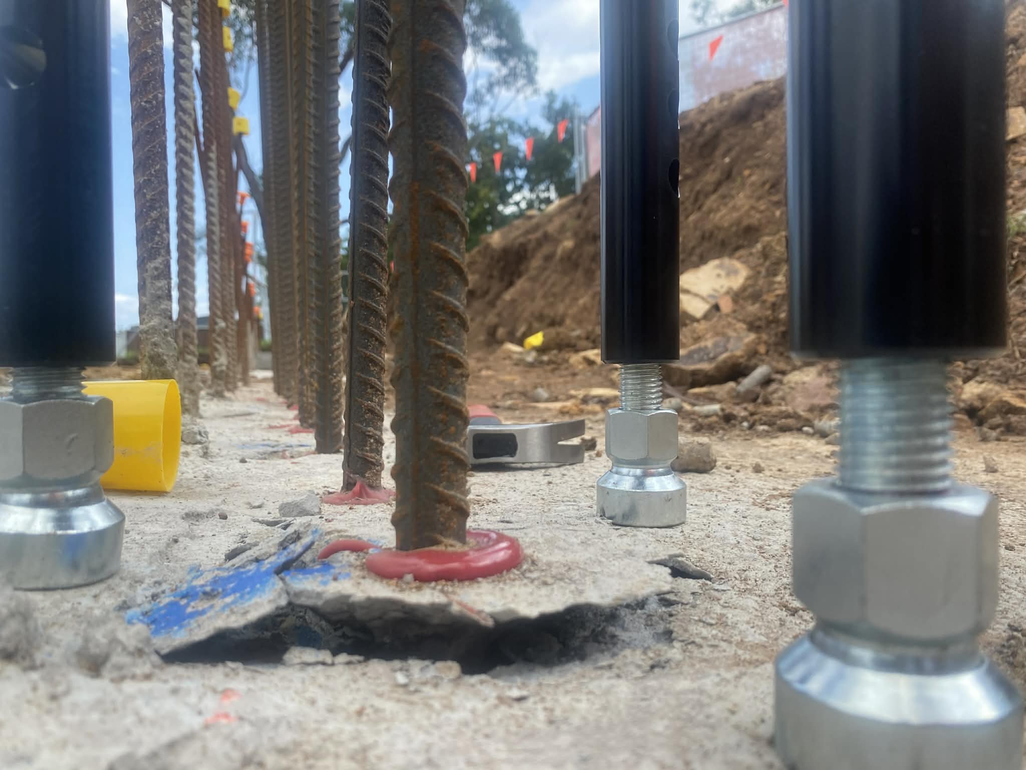 Sydney anchor testing showing failed anchor substrate