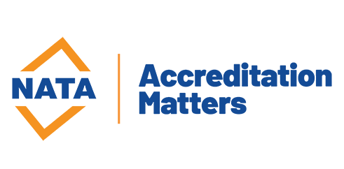 NATA accreditation logo.
