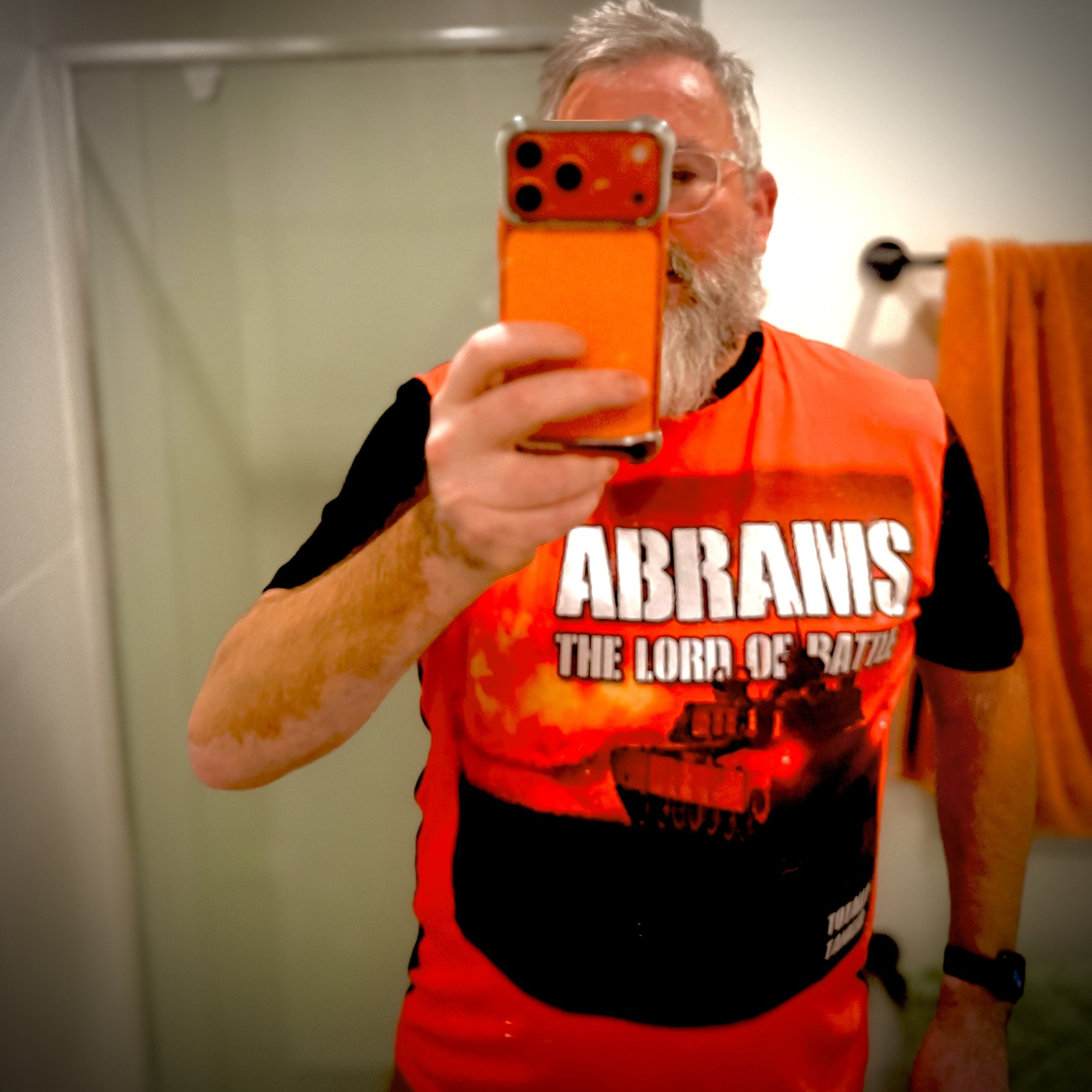 old man wearing cool tshirt