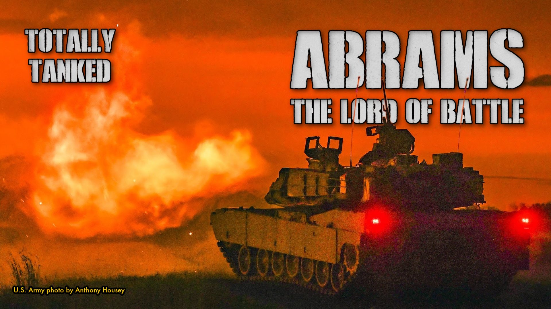 YouTube thumbnail of an M1 Abrams firing
