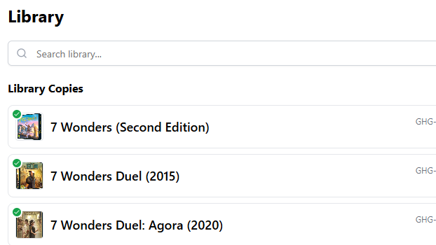 New Features: Game Library