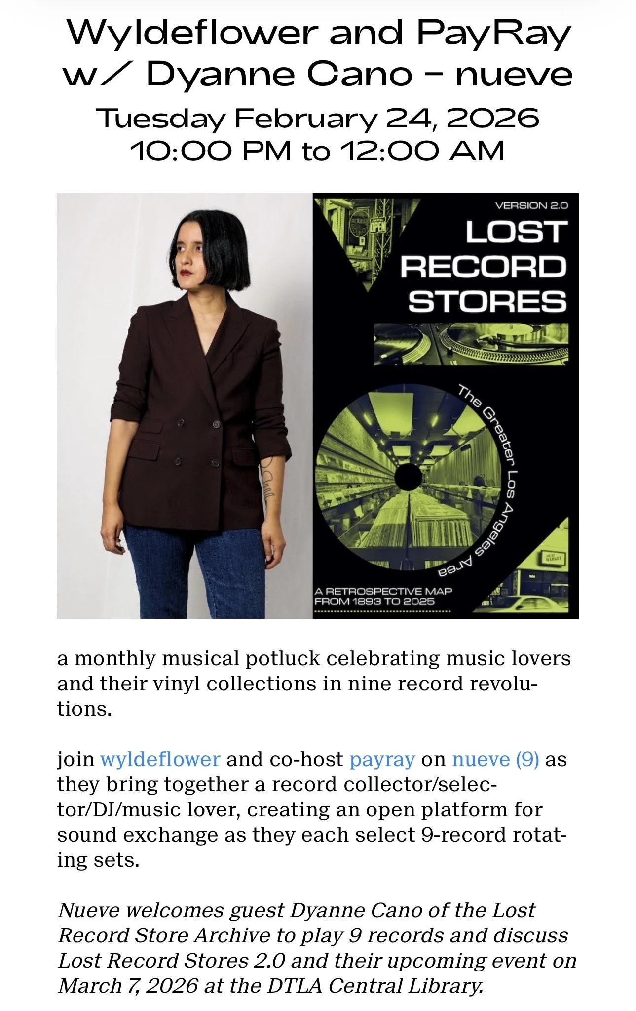 A flyer promoting a dublab radio show