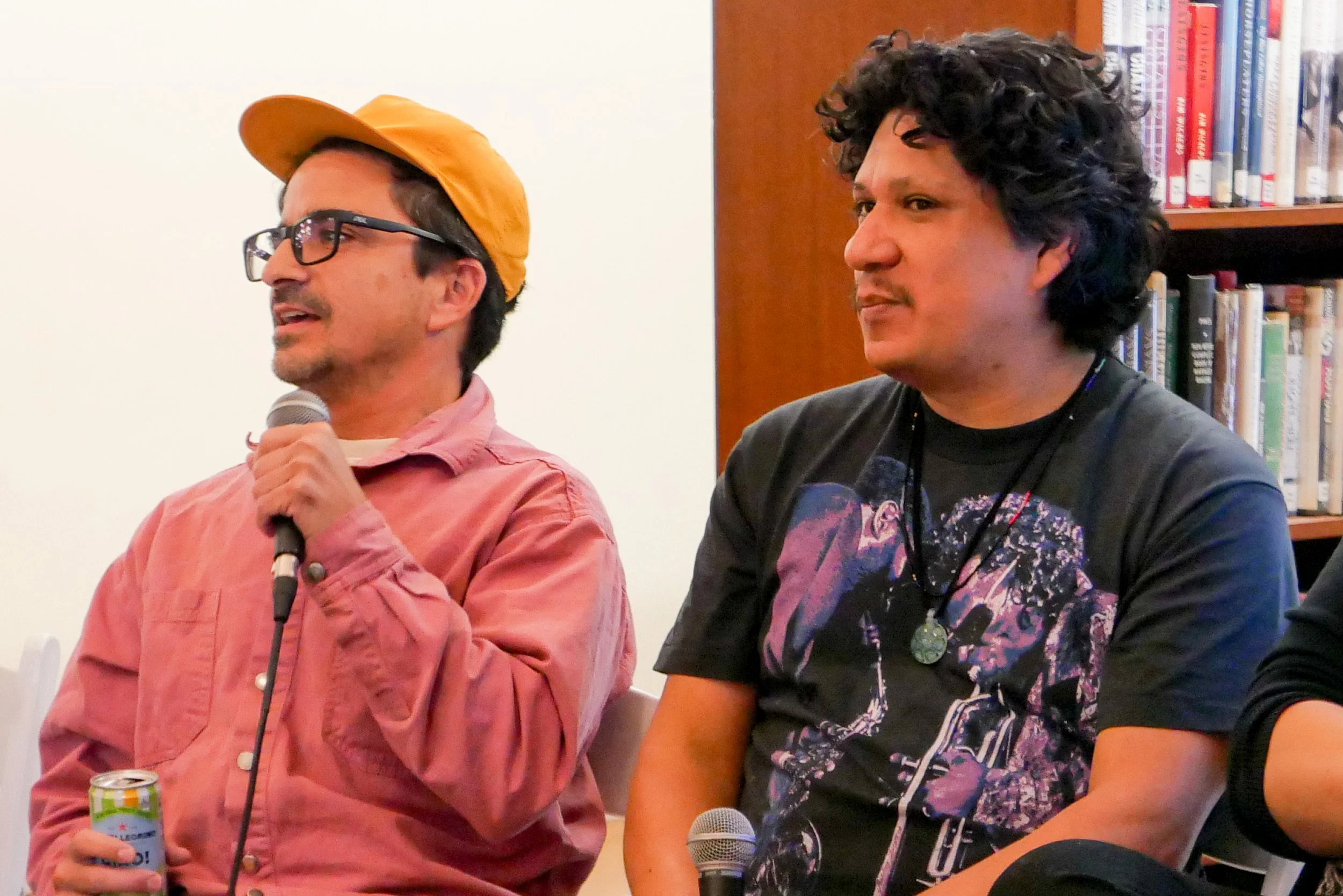 Two panelists on stage