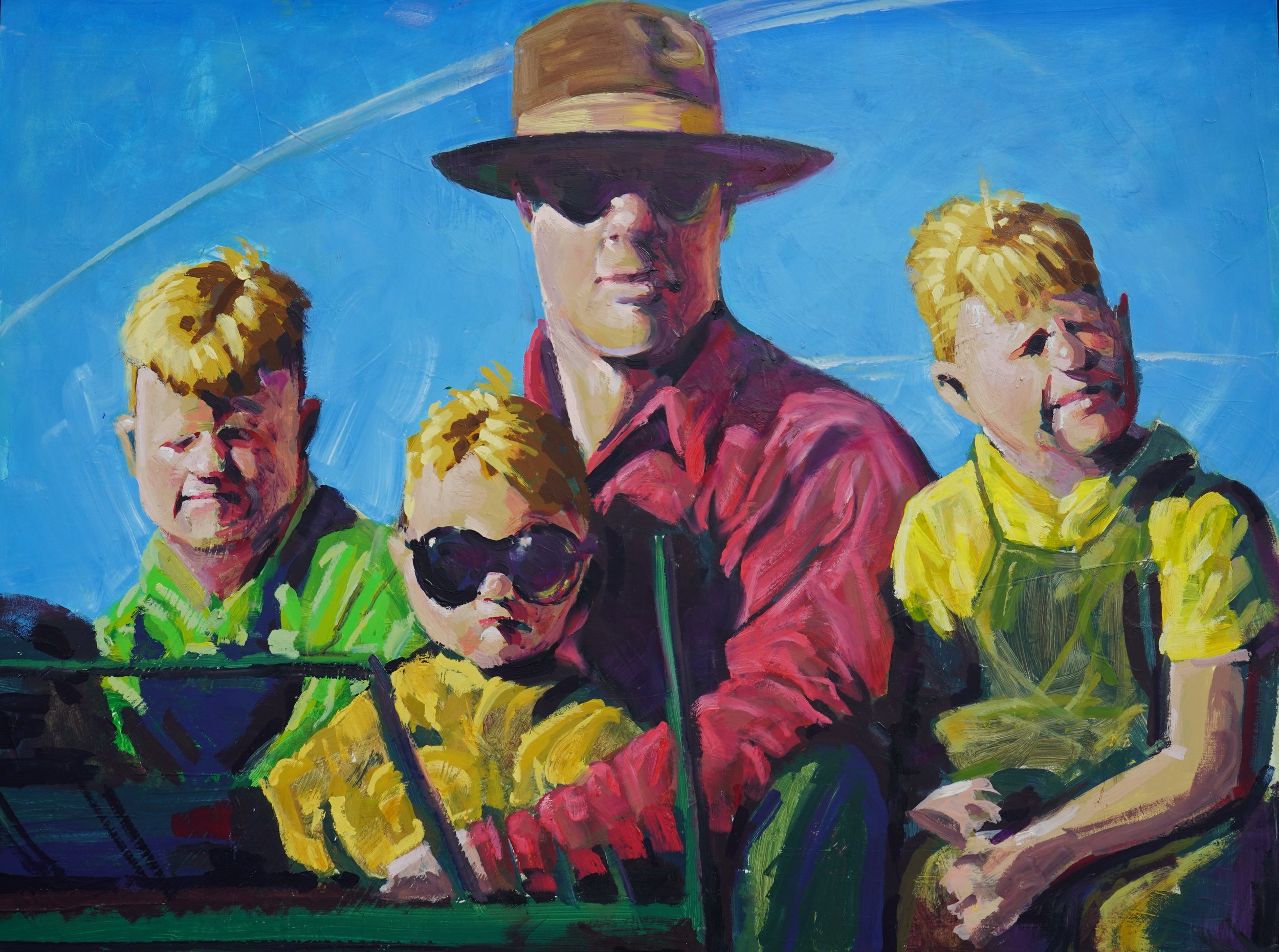 "Family ties" Acrylic on board