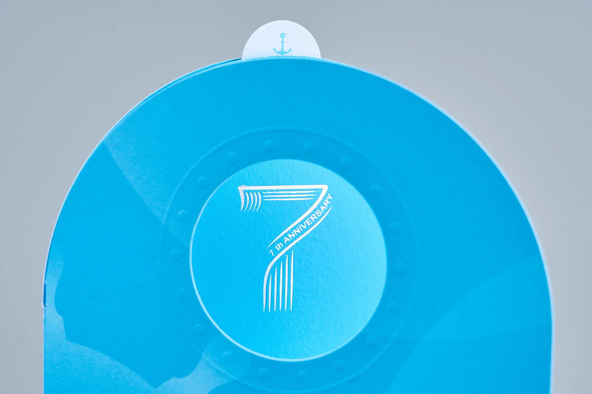 貝殼放大 七週年 賀卡