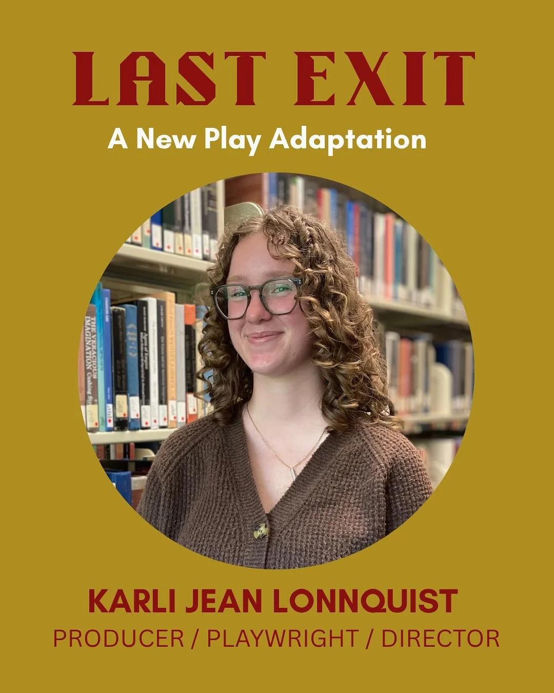 Introducing @karlilonn, the producer, playwright, and director of LAST EXIT!

&ldquo;The goal of LAST EXIT and my personal inquiry into adaptation as a methodology for conflict resolution is to connect people, to tell stories that resonate communally