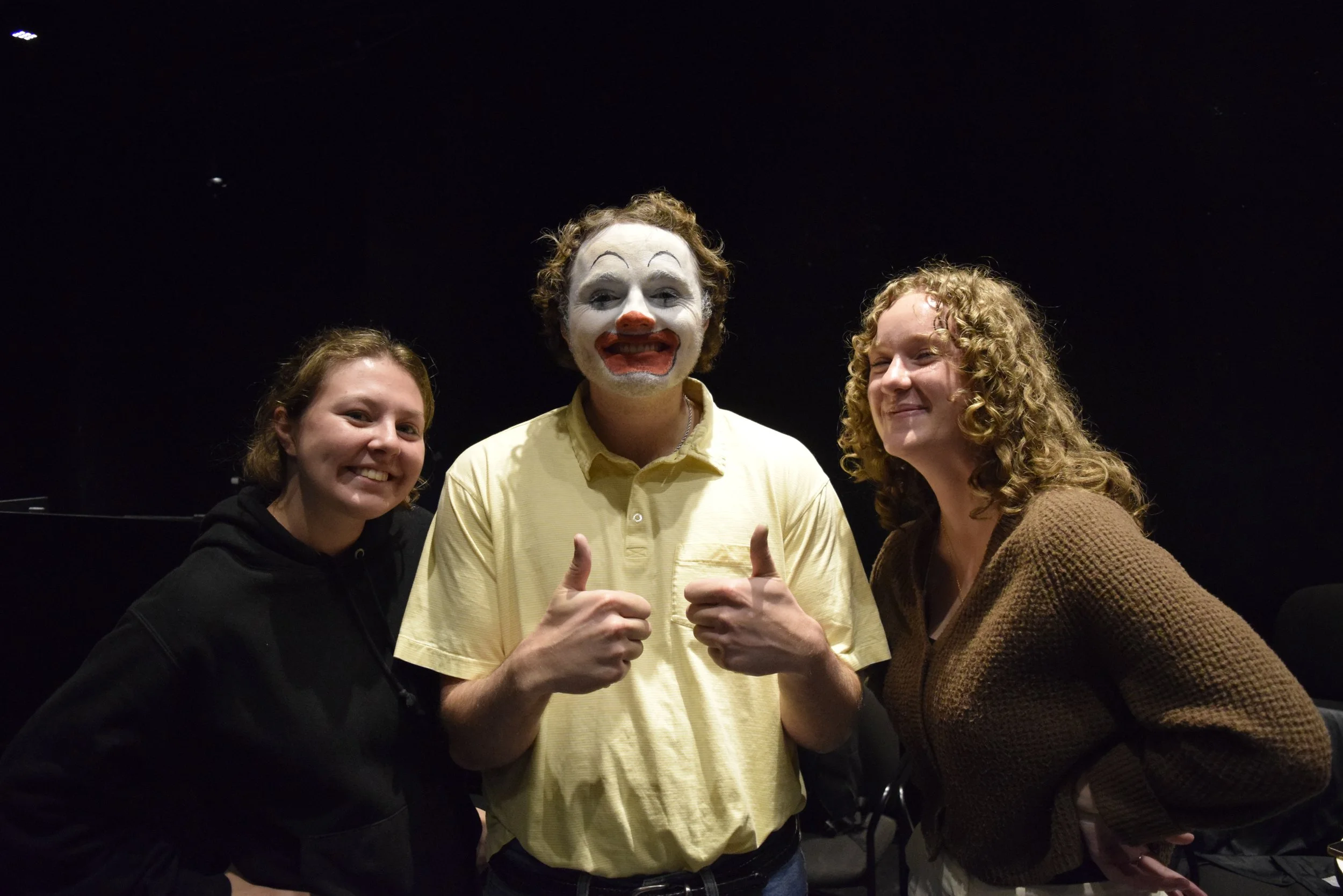 Charlotte Burchetta, Wylie Wagon, and Karli Lonnquist backstage