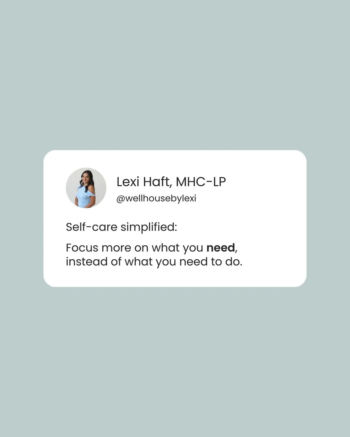 Self-care doesn&rsquo;t have to be another checklist. Sometimes it&rsquo;s saying no. Sometimes it&rsquo;s slowing down. Sometimes it&rsquo;s choosing rest over routines.

As you move through this week, try swapping &ldquo;What do I have to do?&rdquo