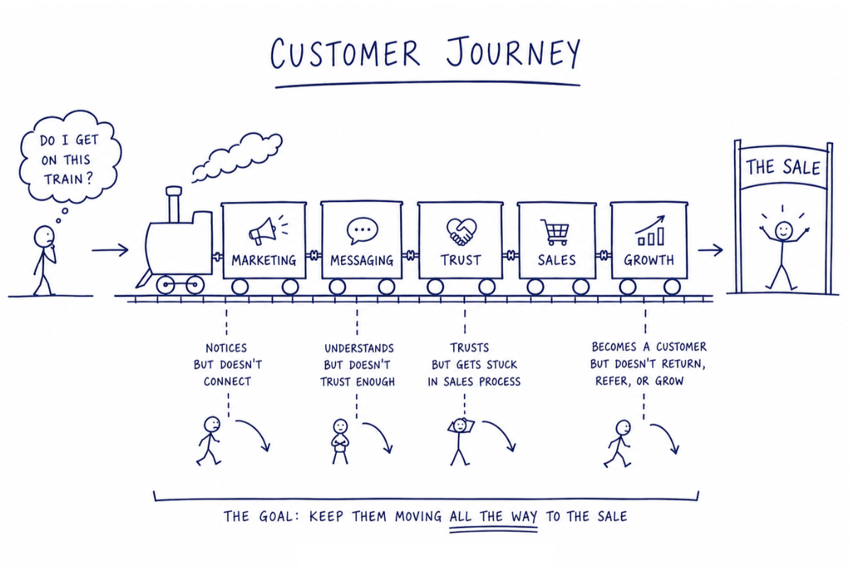 The Customer Journey: Where Customers Get Stuck and How to Keep Them Moving Toward a Sale