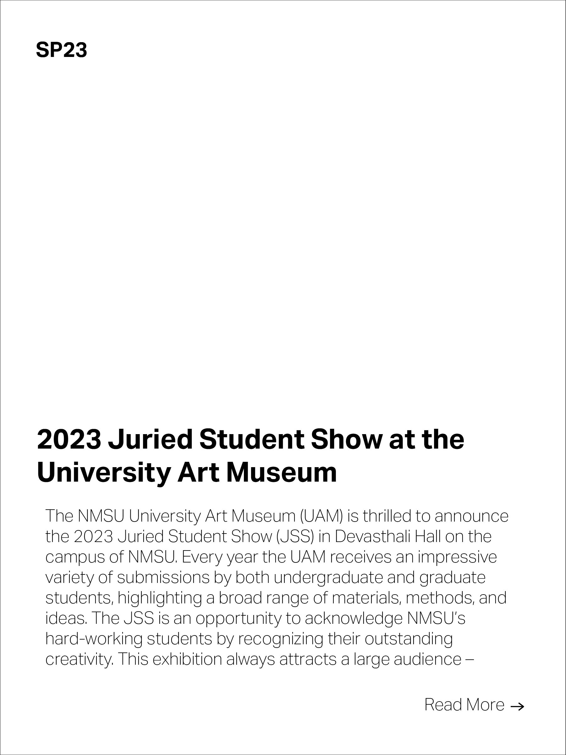 SP 23 - 2023 Juried Student Show
