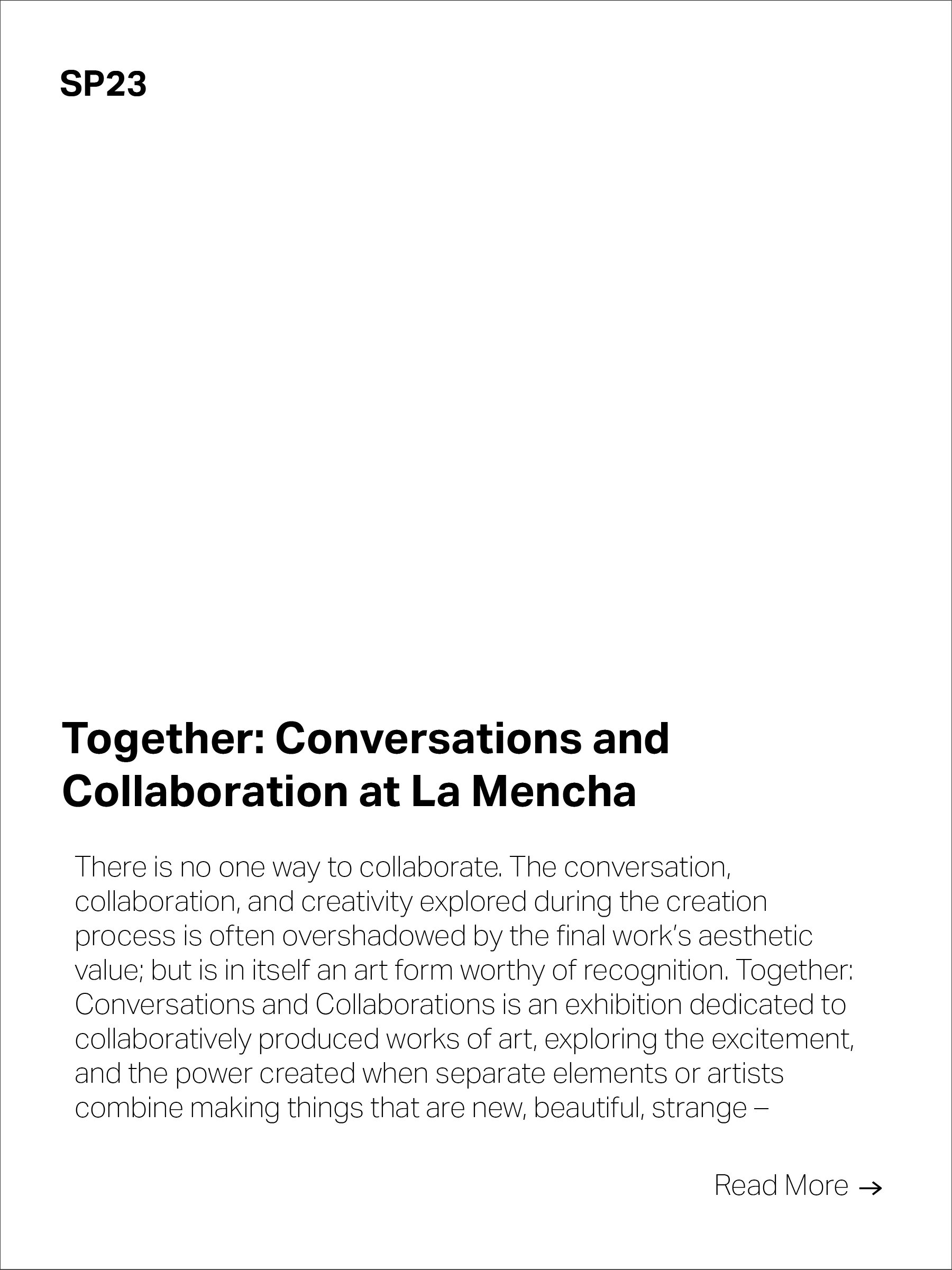 SP23 - Together: Conversations and Collaboration