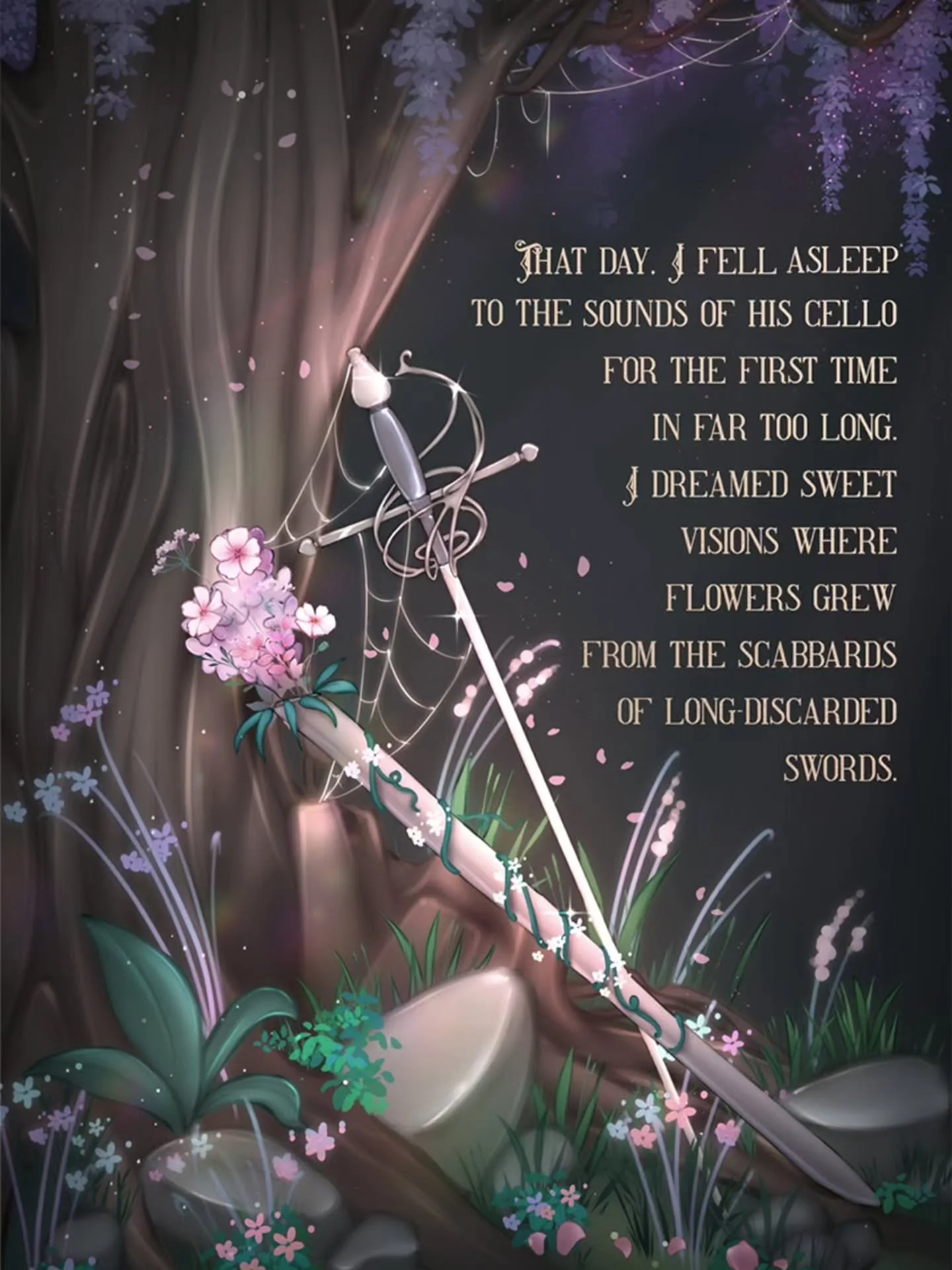 As Cinderella once said: &quot;A dream is a wish your heart makes.&quot; 
.
.
.
Thank you so much to @iinka29 for the art piece. 💜
.
.
QOTD: What is a sweet dream you've had that you hold on to? 
.
.

#darkfantasyromance #slowburnfantasy #vampireboo