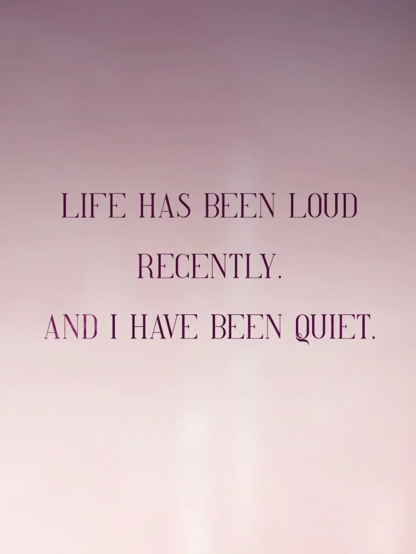 💜 It is okay to step away from things when life gets overwhelming. 

Last week, my aunt passed away just as my mom was being released from another long hospital stay (she has been in and out of the hospital for months now).. 

And I just needed to u
