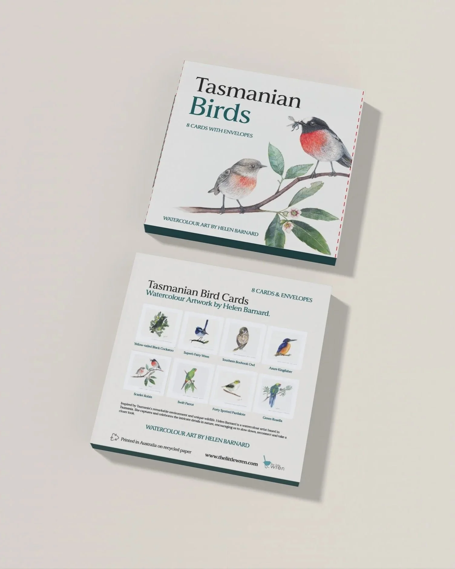 Tasmanian Bird Card Gift Box - 8 Cards and Envelopes